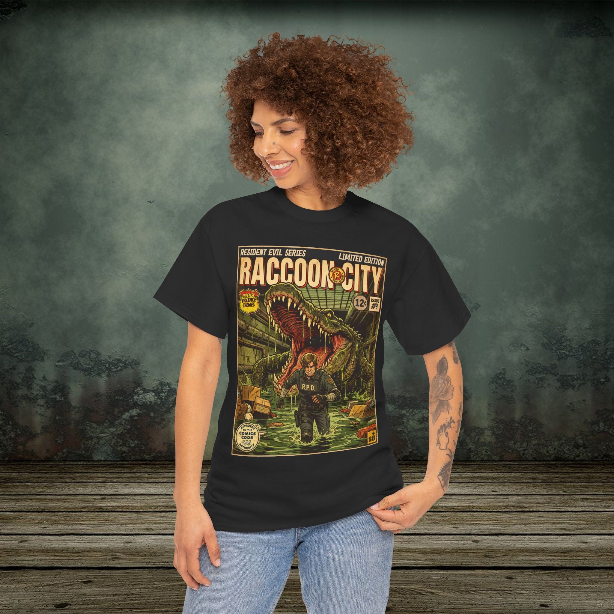 Resident Evil 2 Vintage Comic Art Gaming T-Shirt