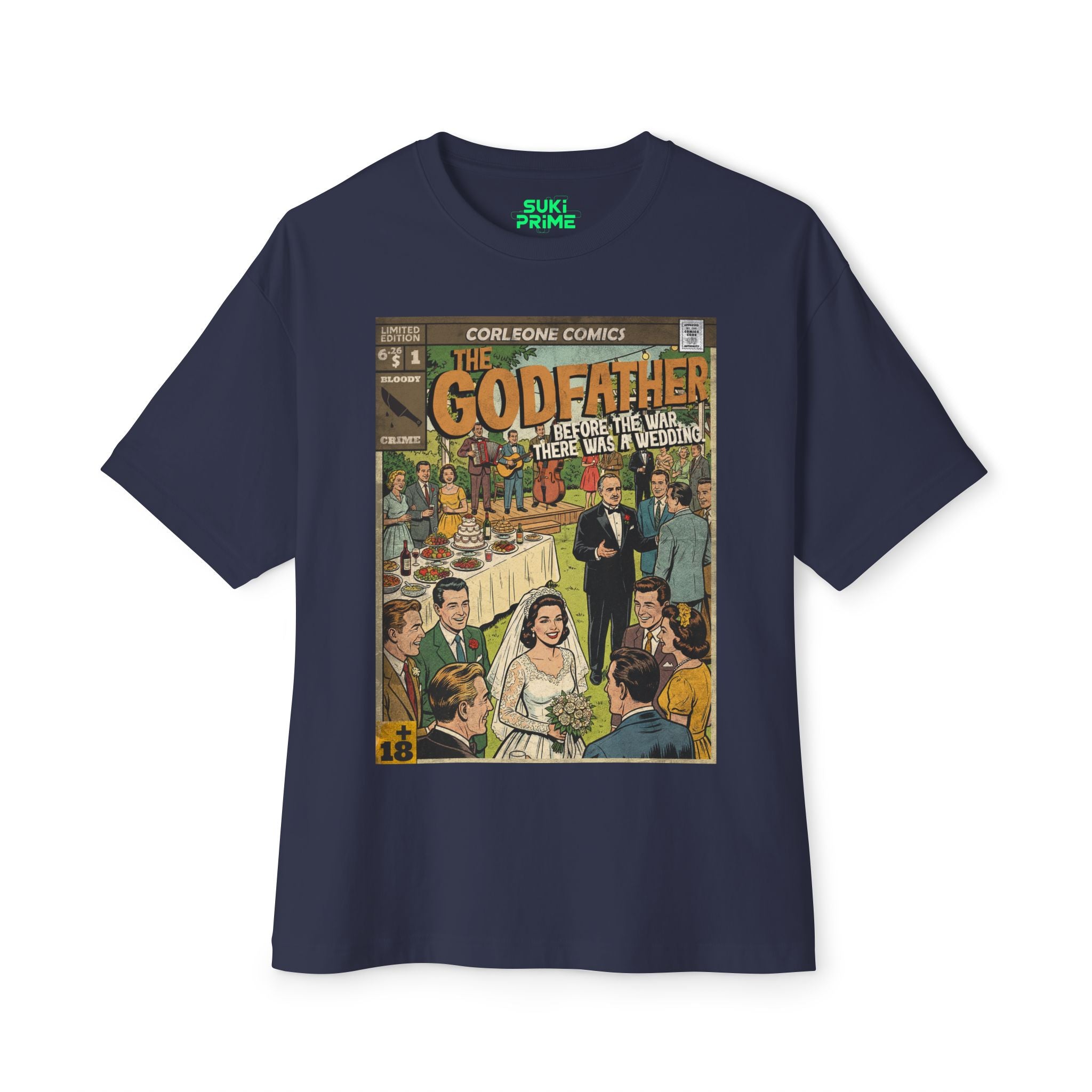 The Godfather Movie Comic Cover Oversized T-Shirt
