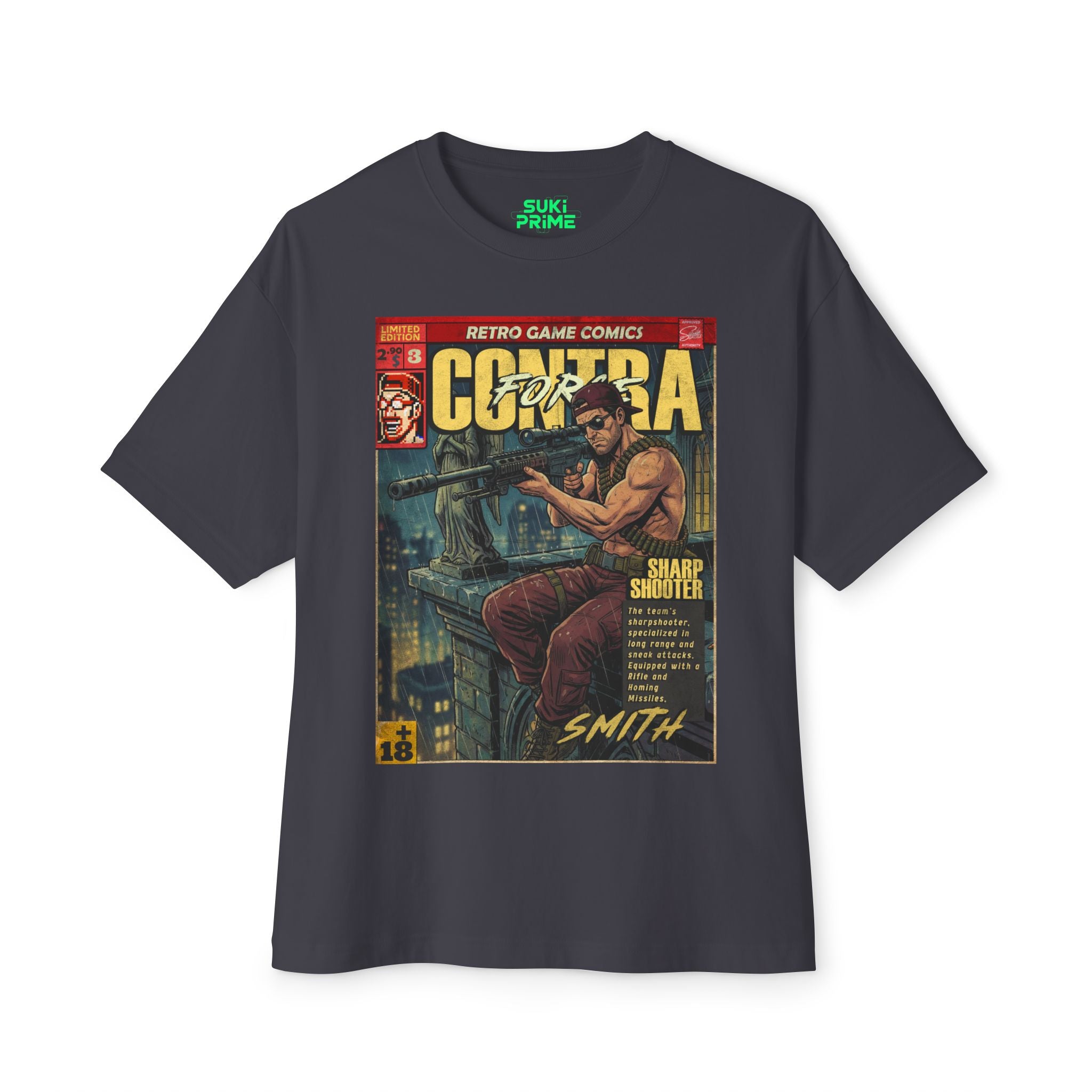 Contra Force Comic Cover Oversized T-Shirt