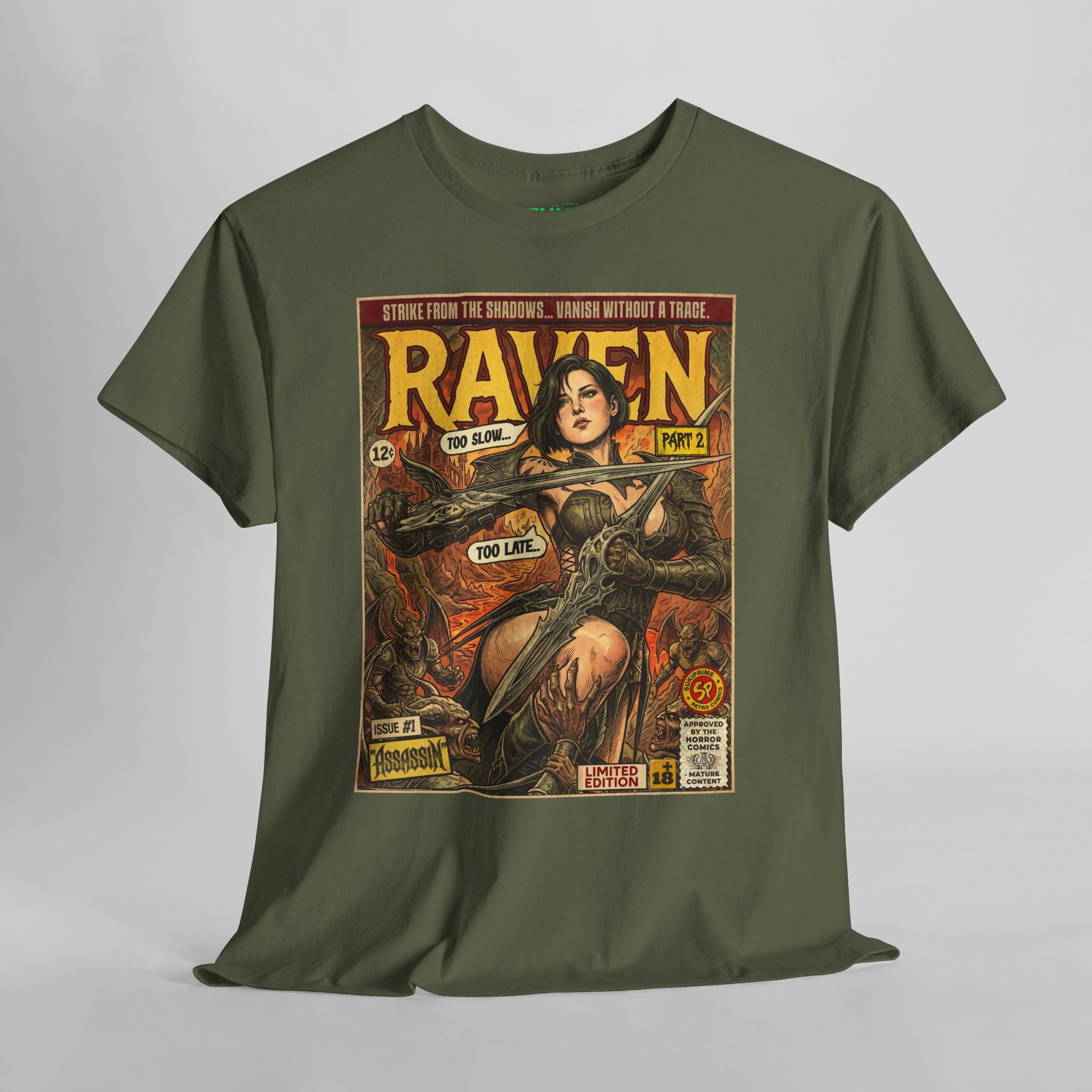 Raven 2 Assassin Comic Art T-Shirt