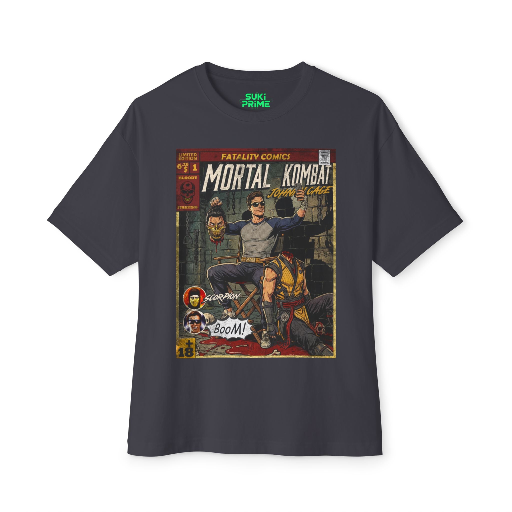 Johnny Cage Comic Cover Oversized T-Shirt