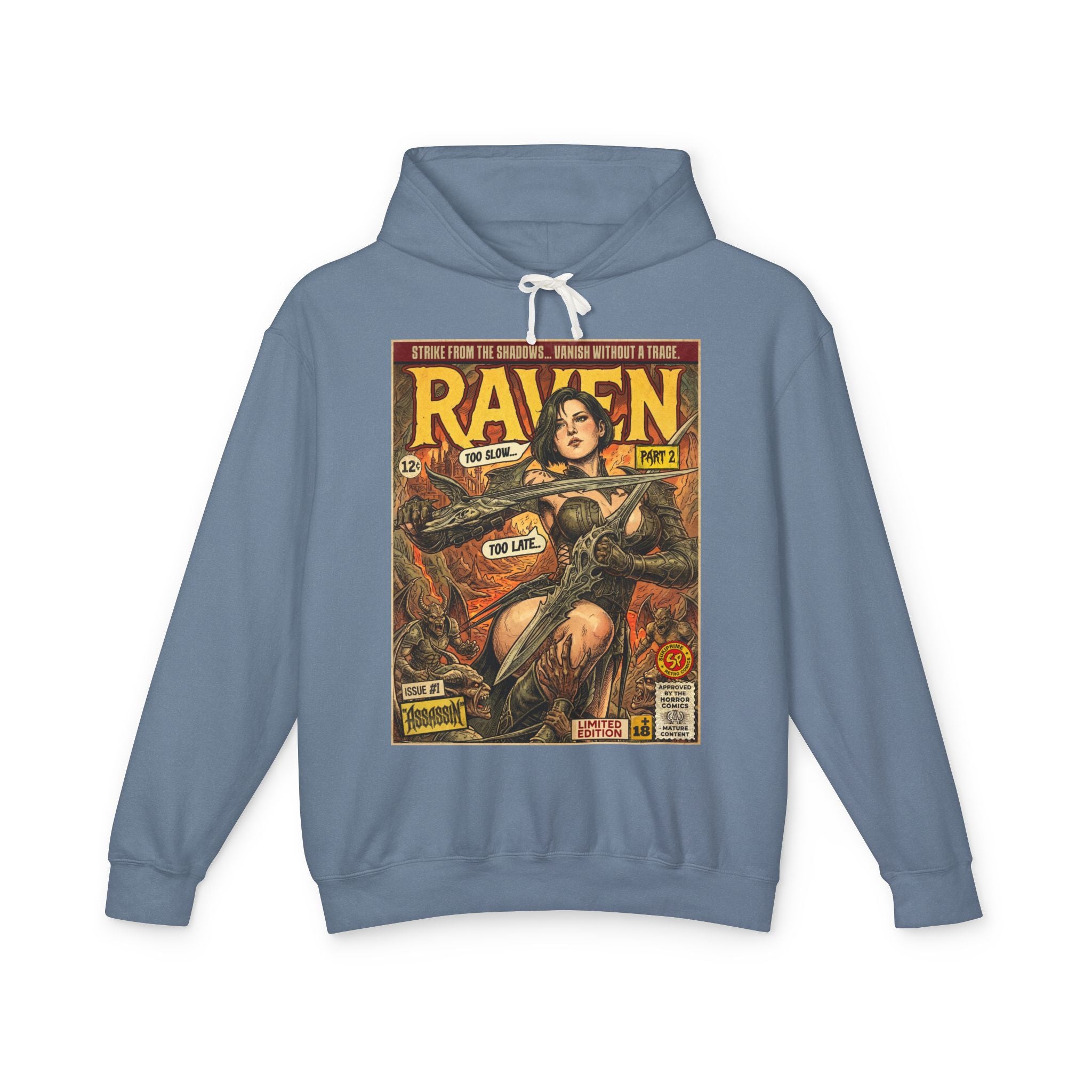 Raven 2 Assassin Comic Art Hoodie