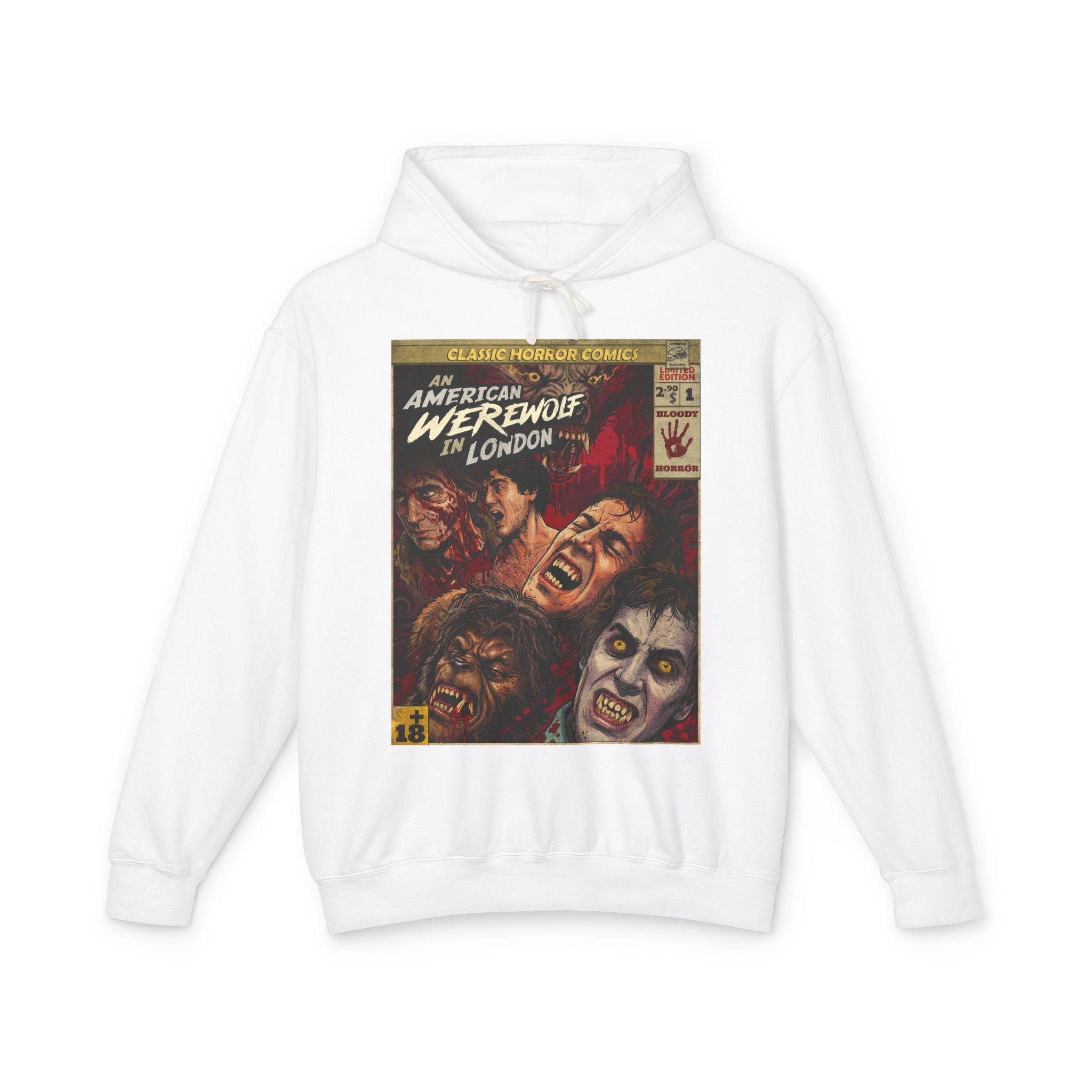 An American Werewolf in London Movie Comic Cover Hoodie