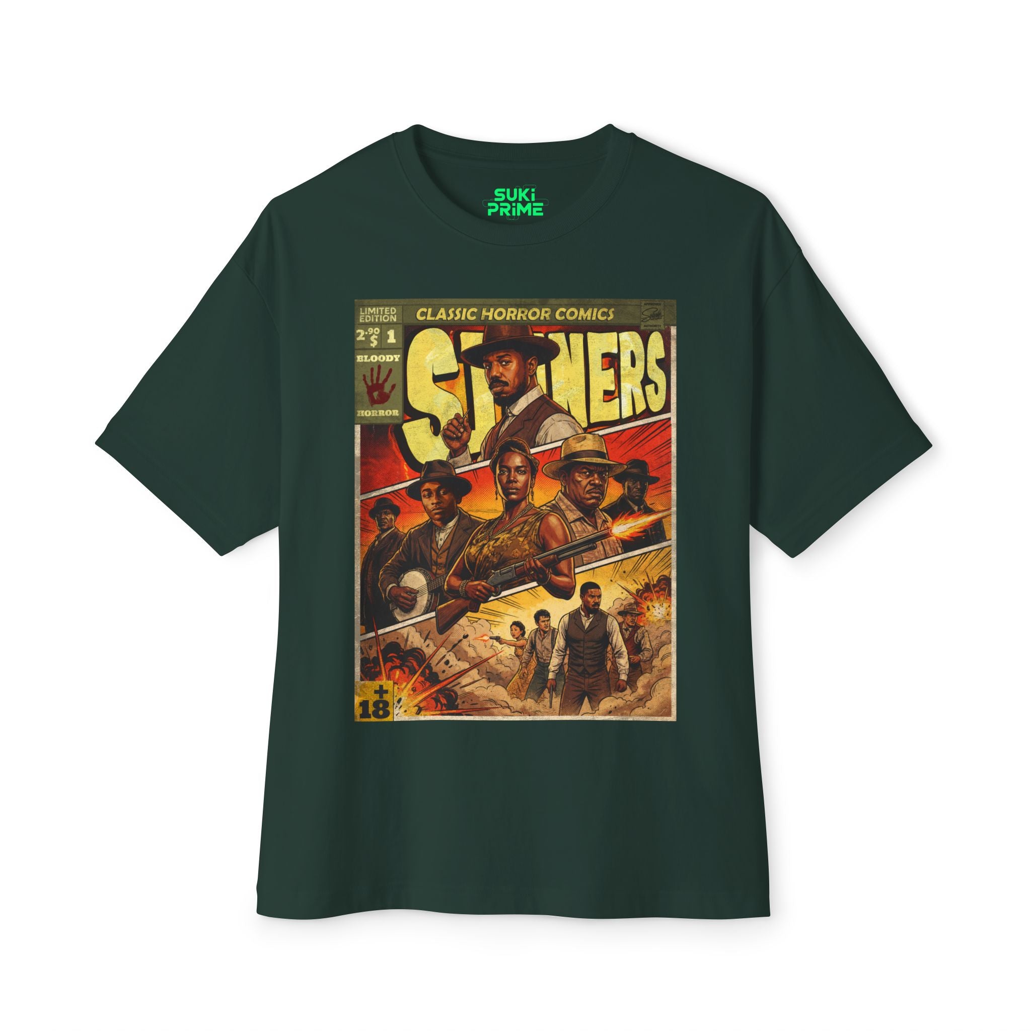 Sinners Movie Comic Cover Oversized T-Shirt