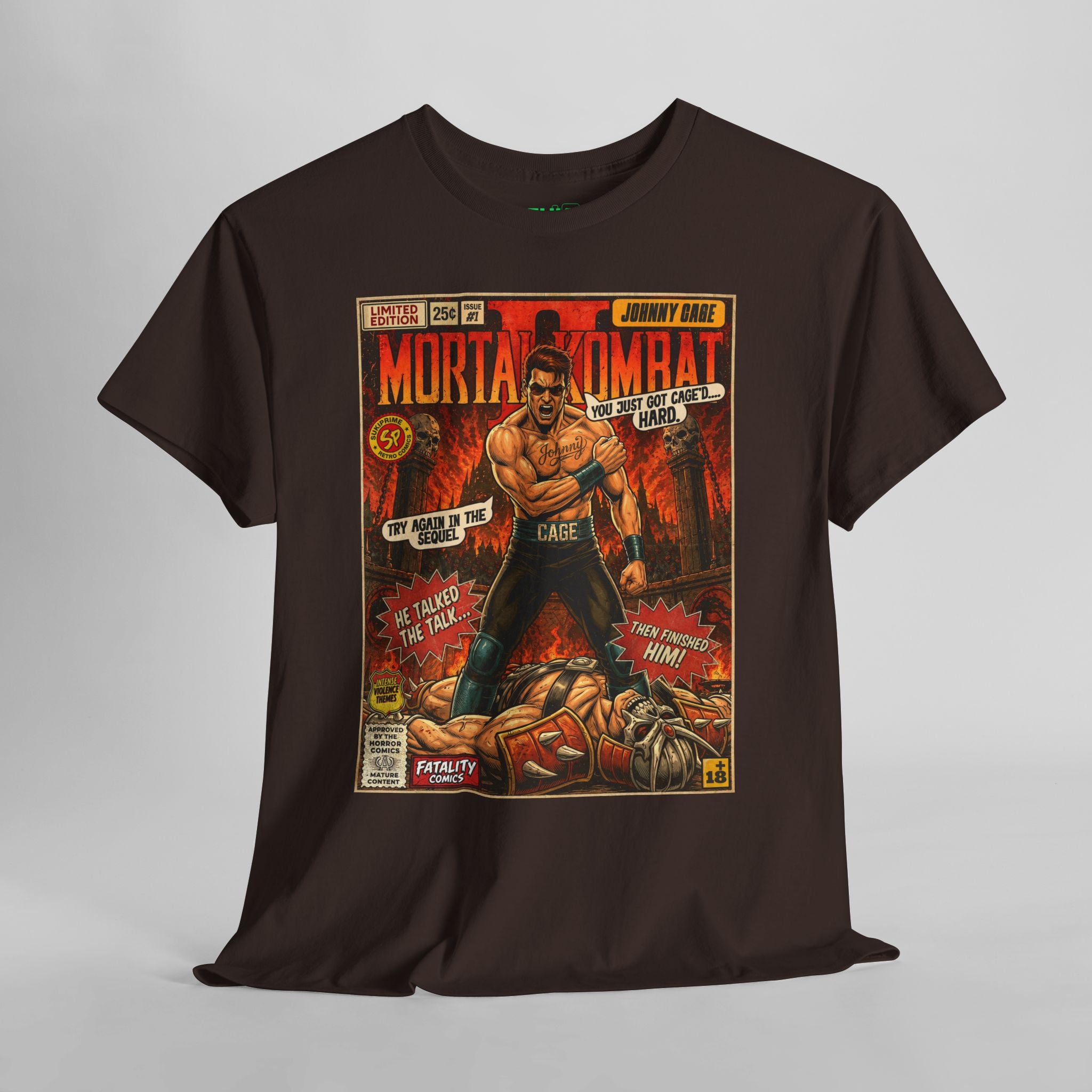 Mortal Kombat 2 Johnny Cage Comic Art T-Shirt