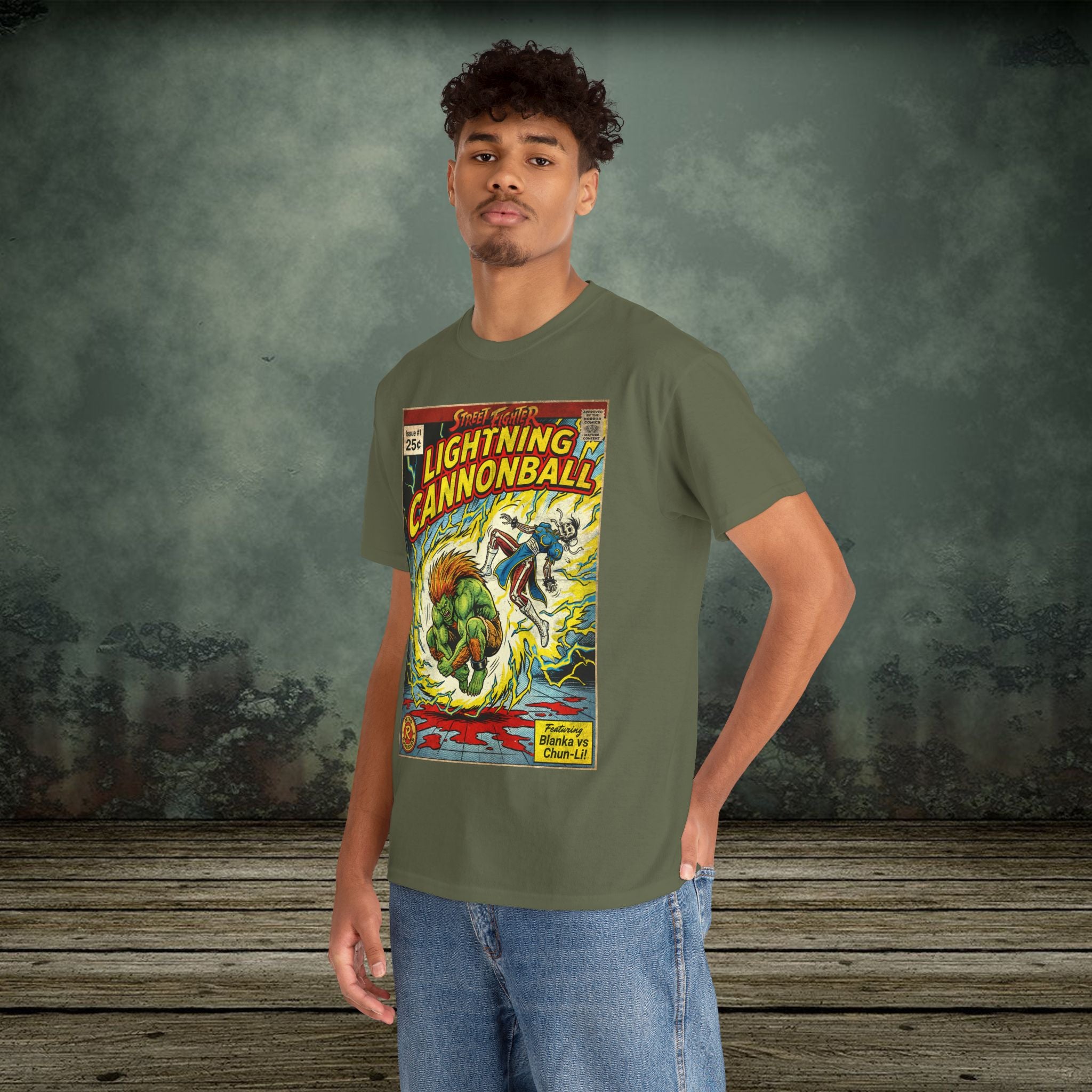 Street Fighter | Lightning Cannonball | Vintage Retro Gaming T-Shirt