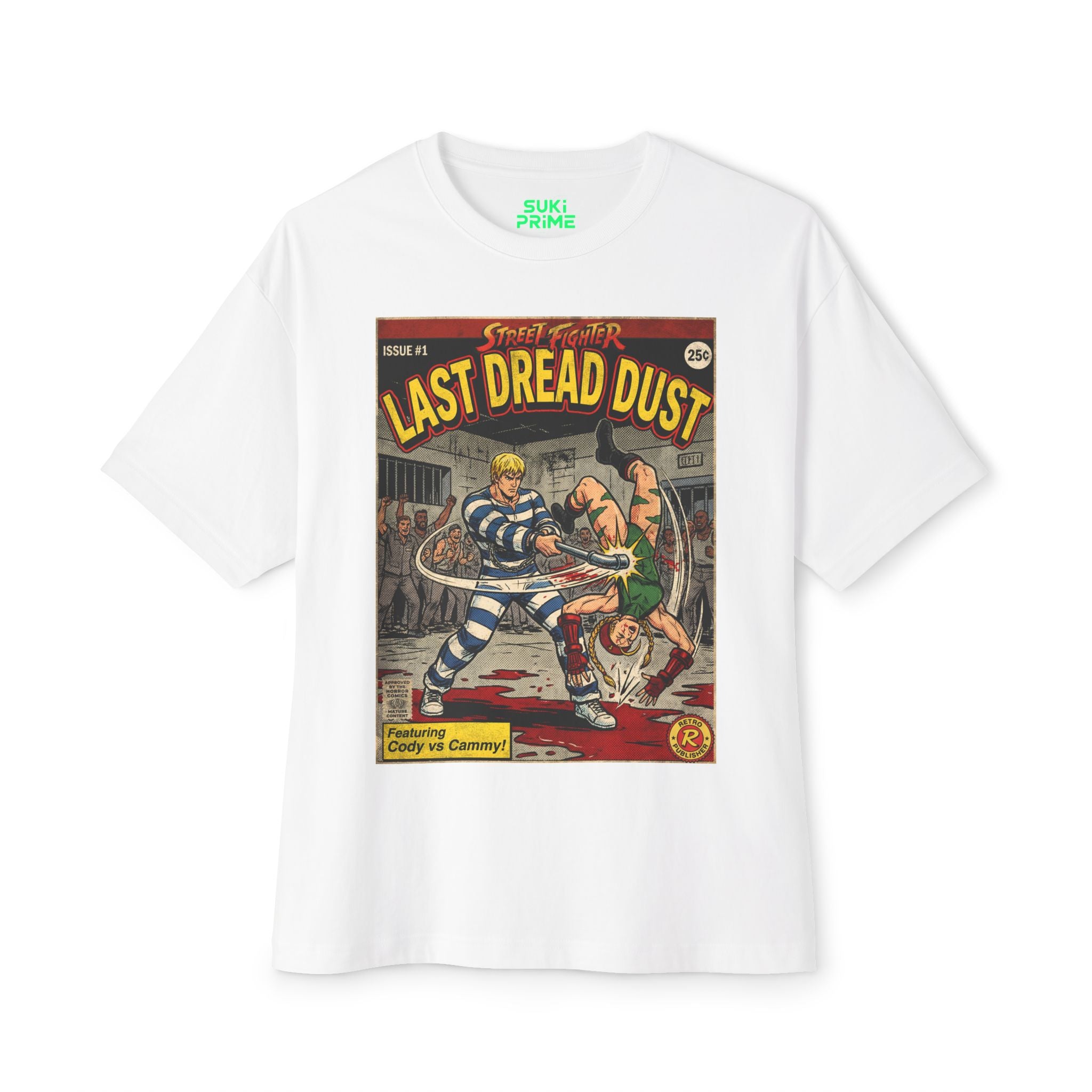 Cody Street Fighter Comic Cover Oversized T-Shirt