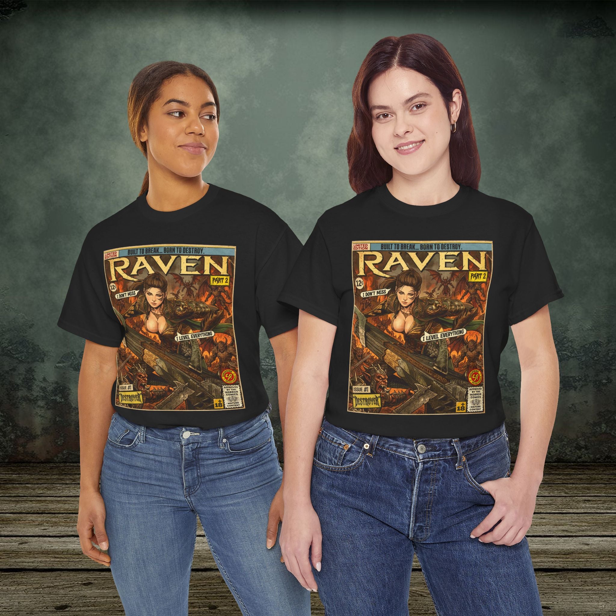 Raven 2 Destroyer Comic Art T-Shirt