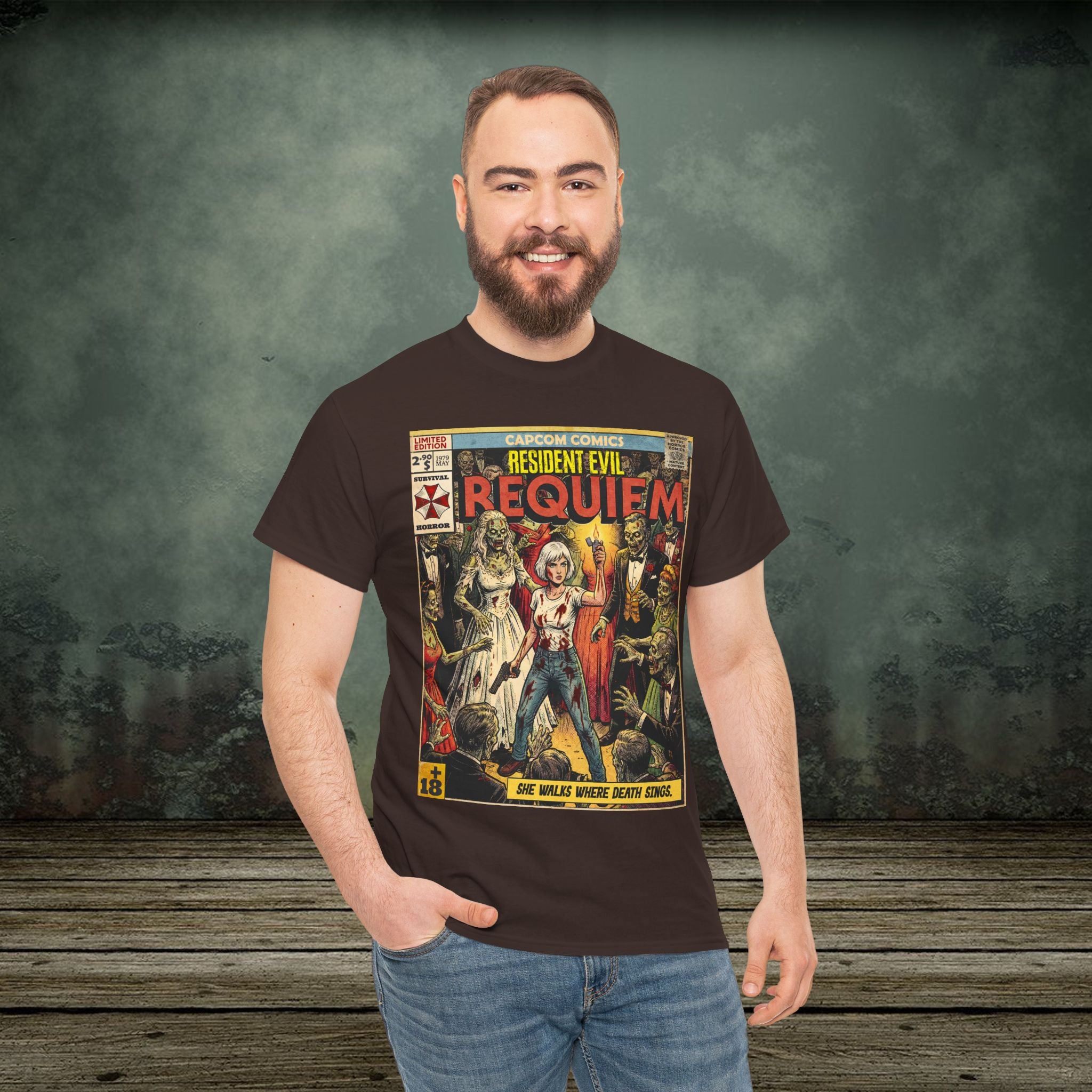 Resident Evil Requiem | Vintage Retro Gaming T-Shirt