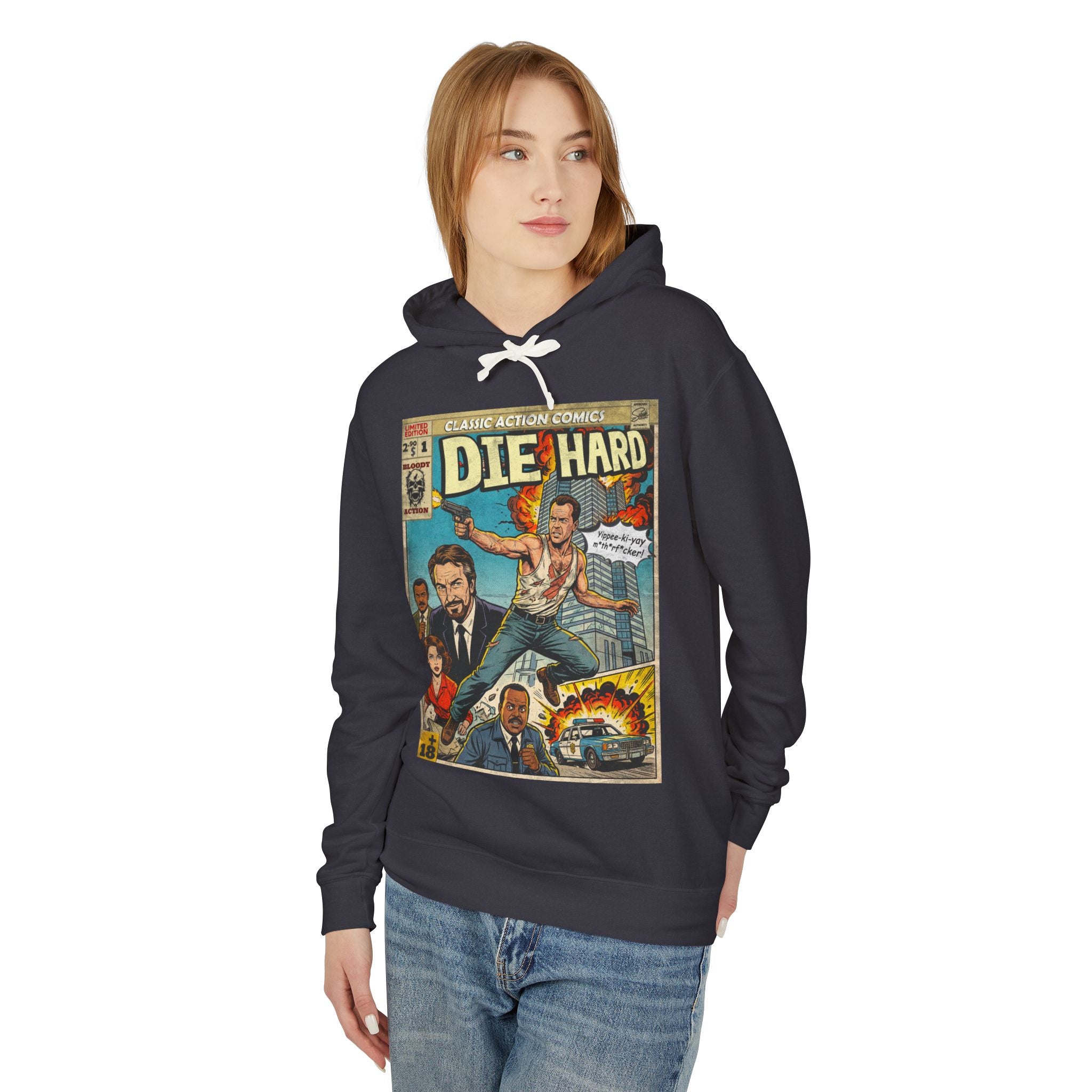 Die Hard Movie Comic Cover Hoodie