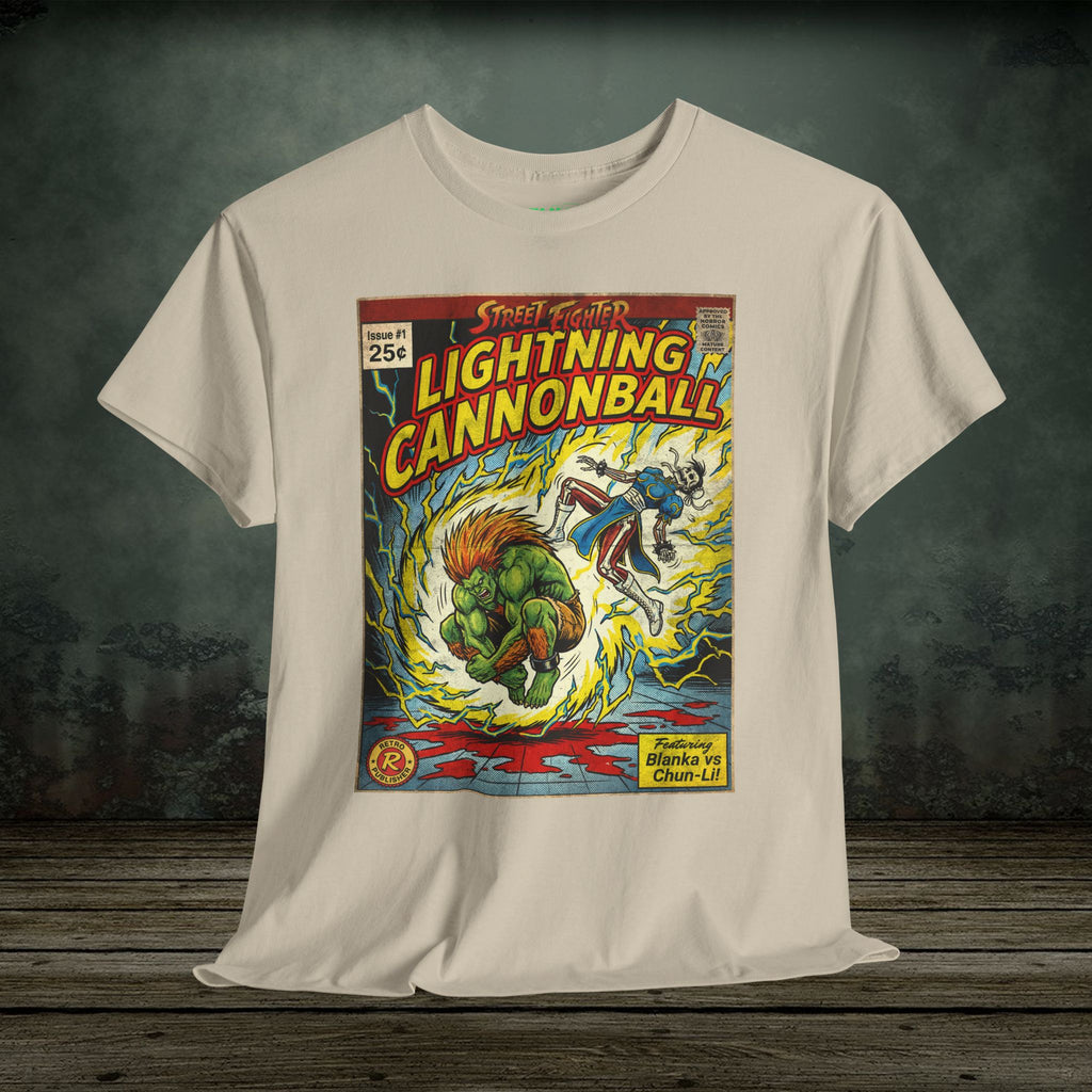 Street Fighter | Lightning Cannonball | Vintage Retro Gaming T-Shirt