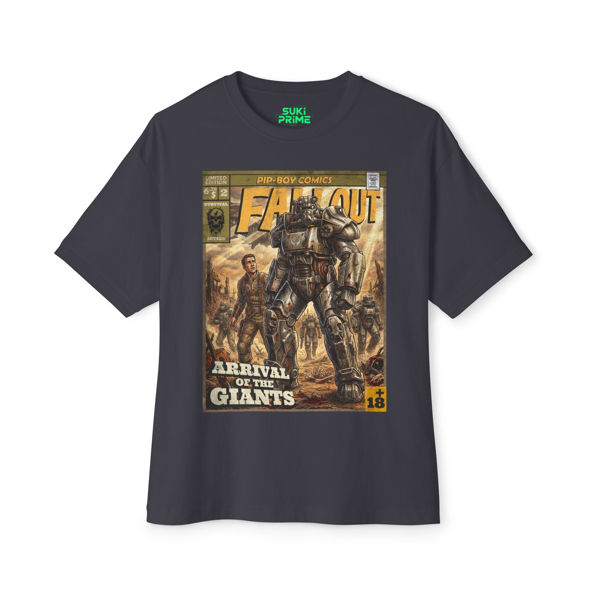 Fallout Comic Cover Oversized T‑Shirt