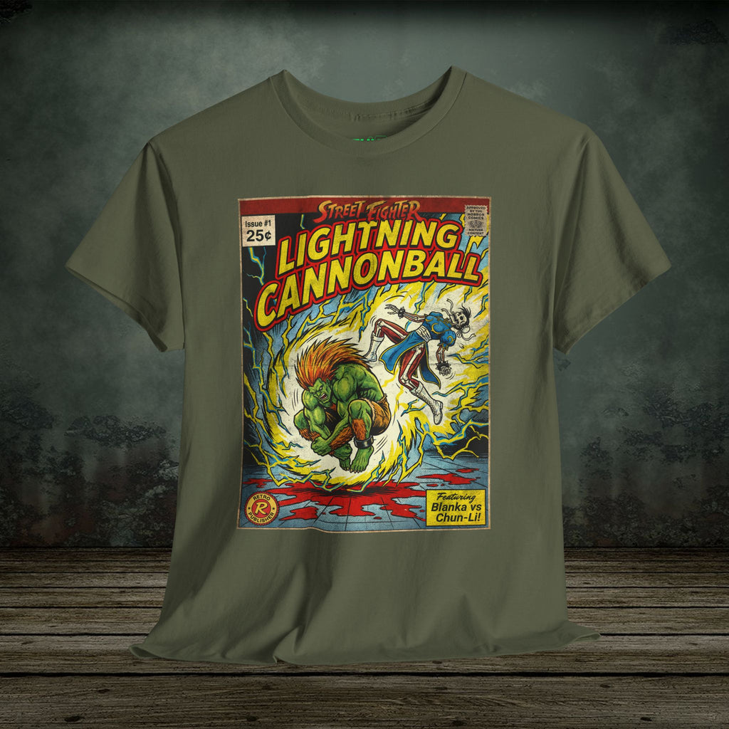 Blanka Street Fighter Comic Art Themed Retro Gaming T-Shirt By SukiPrime 