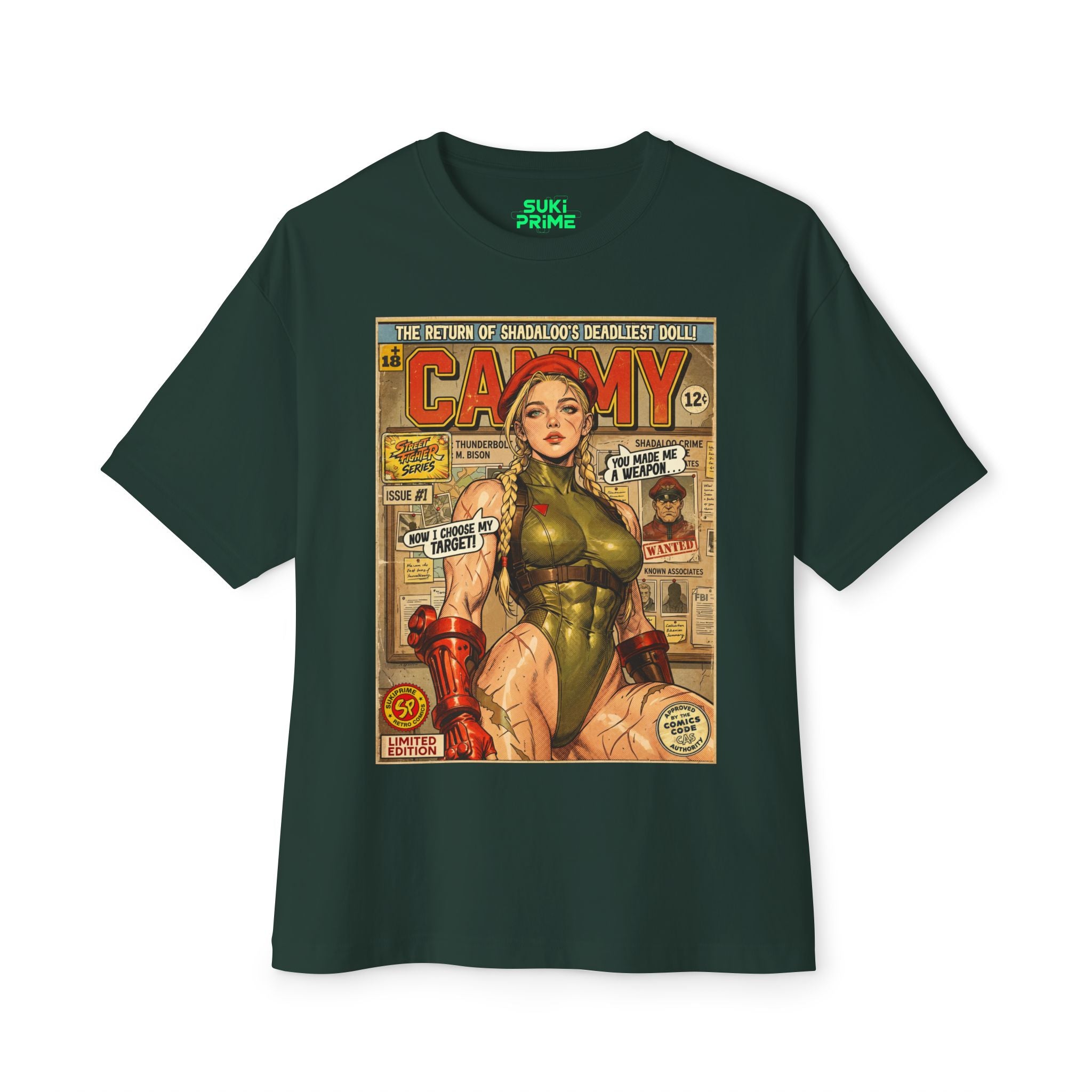 Cammy Street Fighter Comic Art Oversized T-Shirt