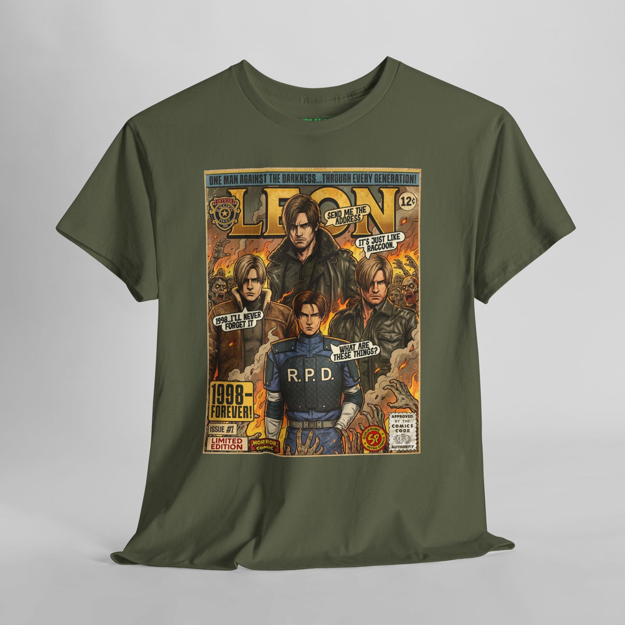 Resident Evil Leon Comic Art T-Shirt