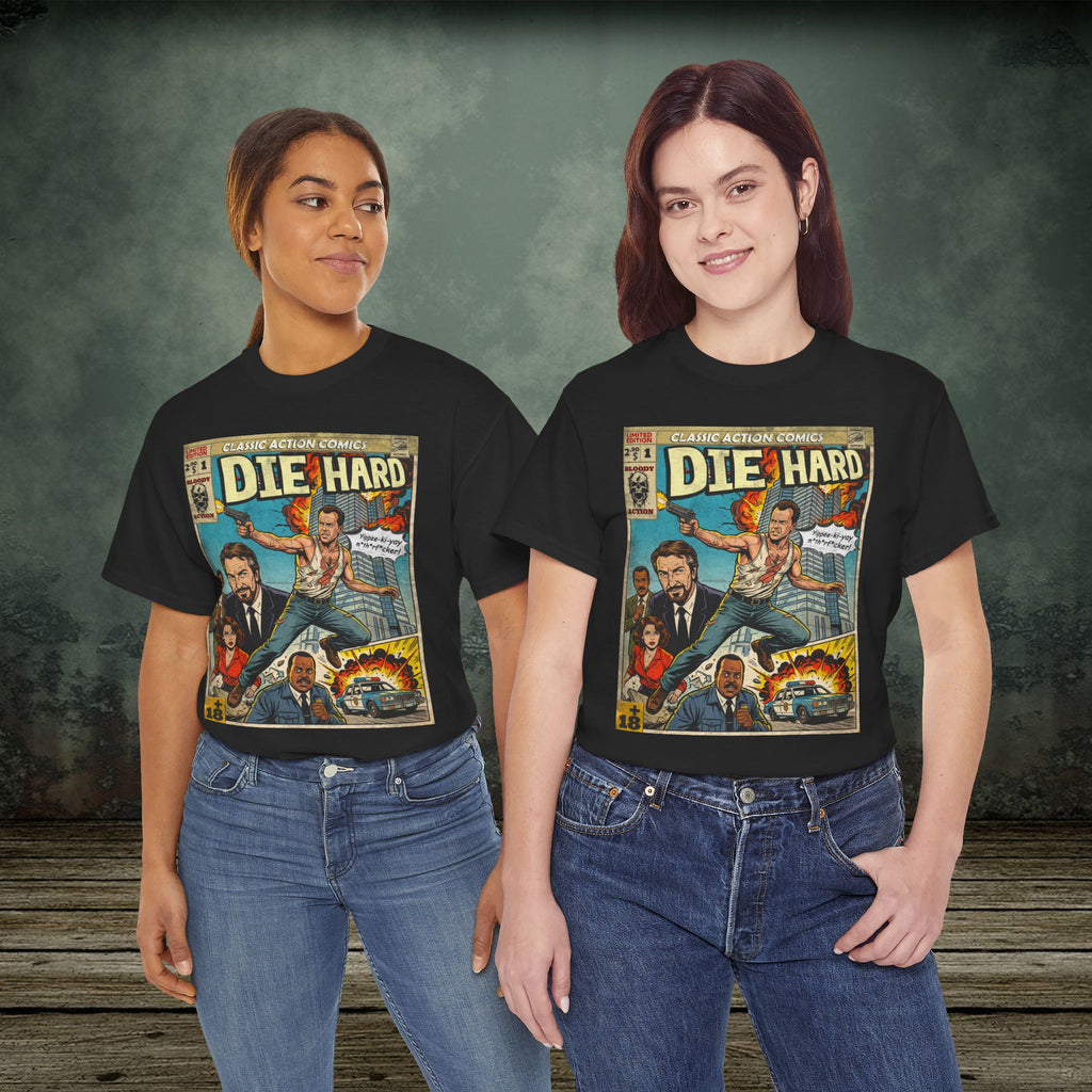 Die Hard Comic Retro Classic Vintage Movie T-Shirt