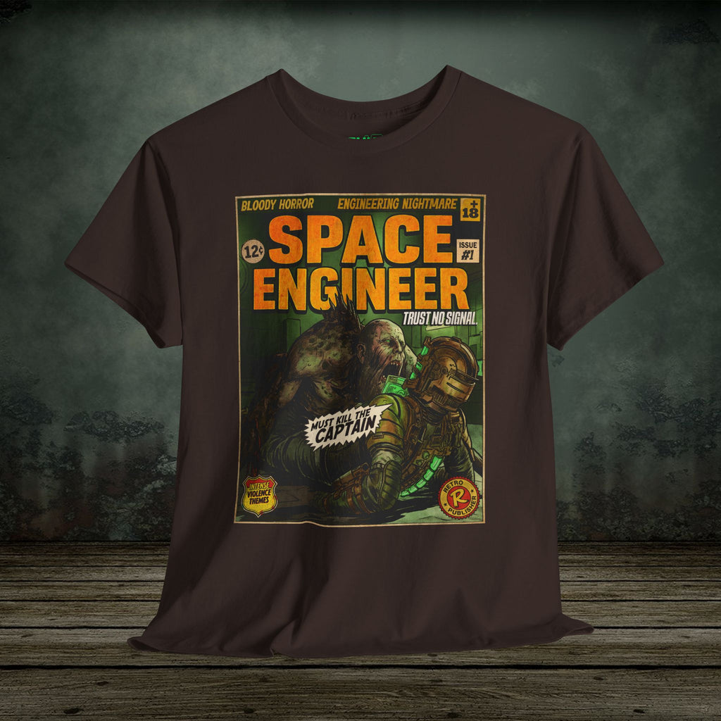 Space Engineer Vintage Comic Art Gaming T-Shirt