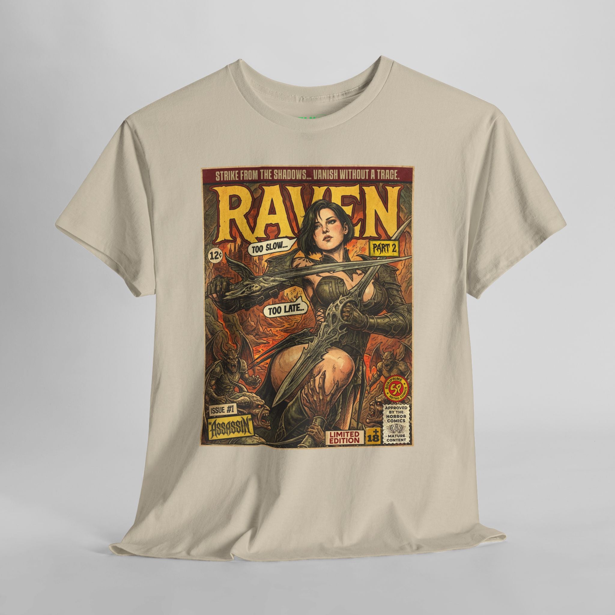 Raven 2 Assassin Comic Art T-Shirt