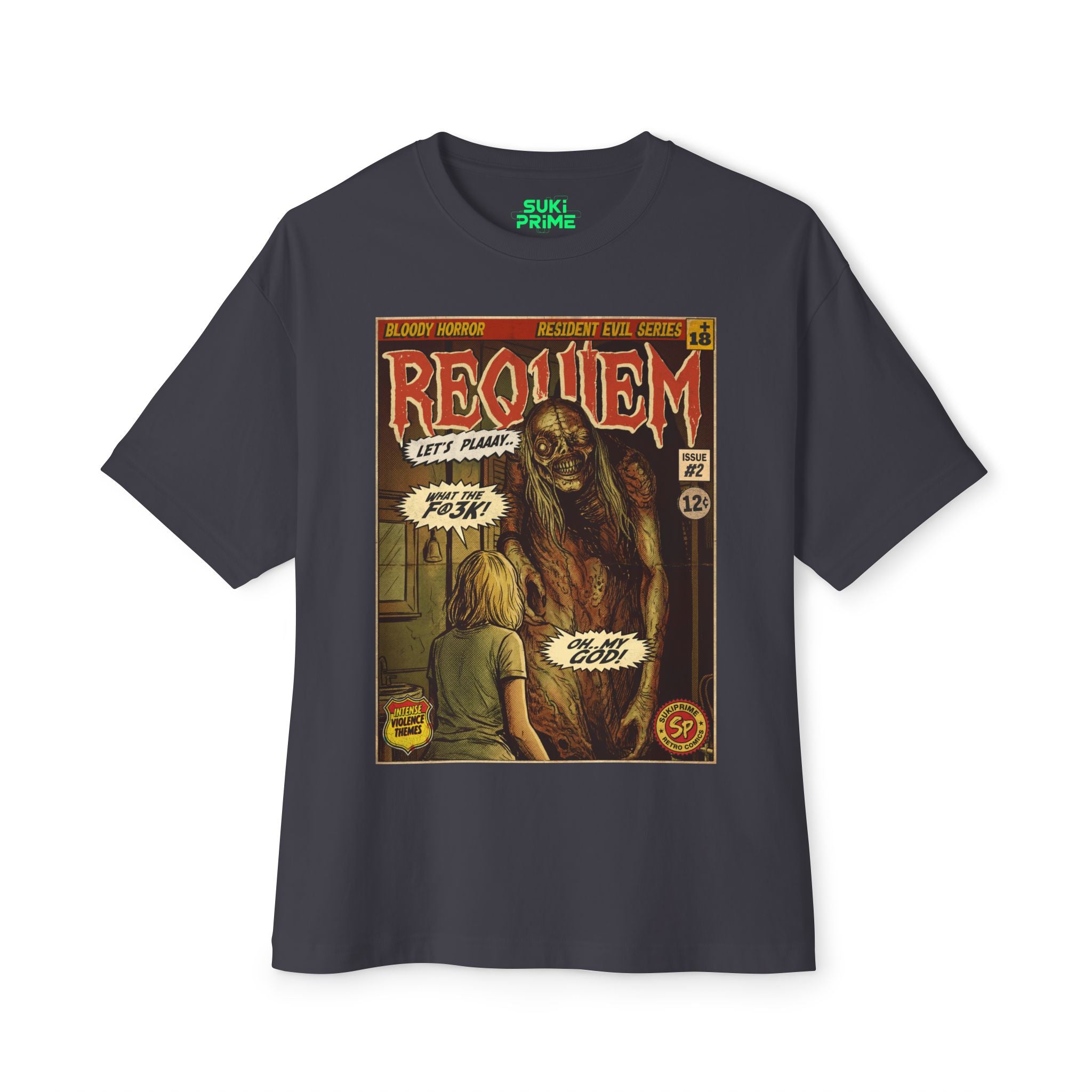 Resident Evil Requiem Comic Cover Oversized T-Shirt