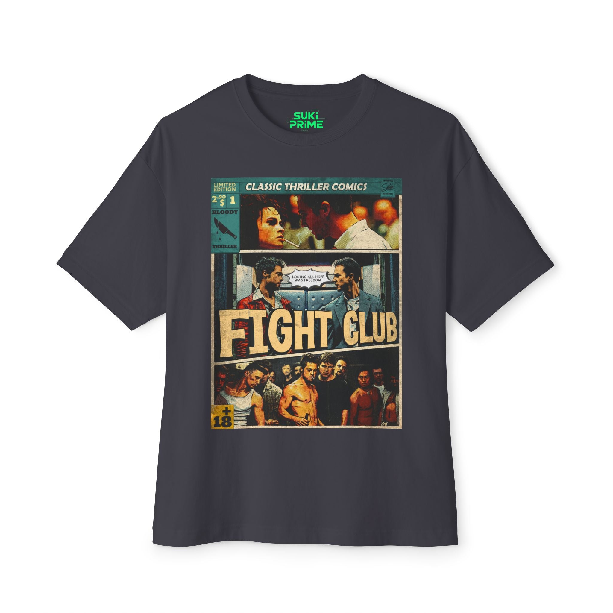 Fight Club Movie Comic Cover Oversized T-Shirt