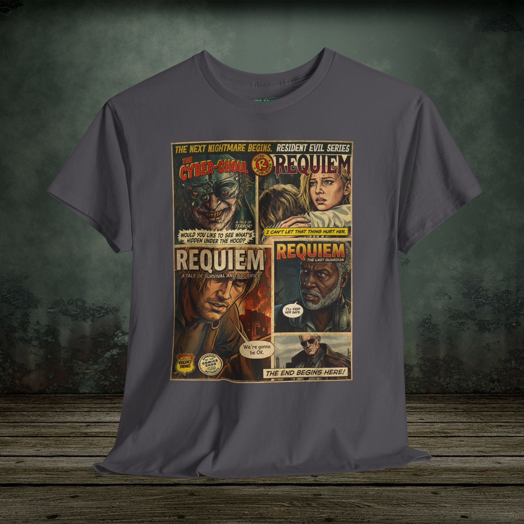 Resident Evil Requiem | Vintage Retro Gaming T-Shirt