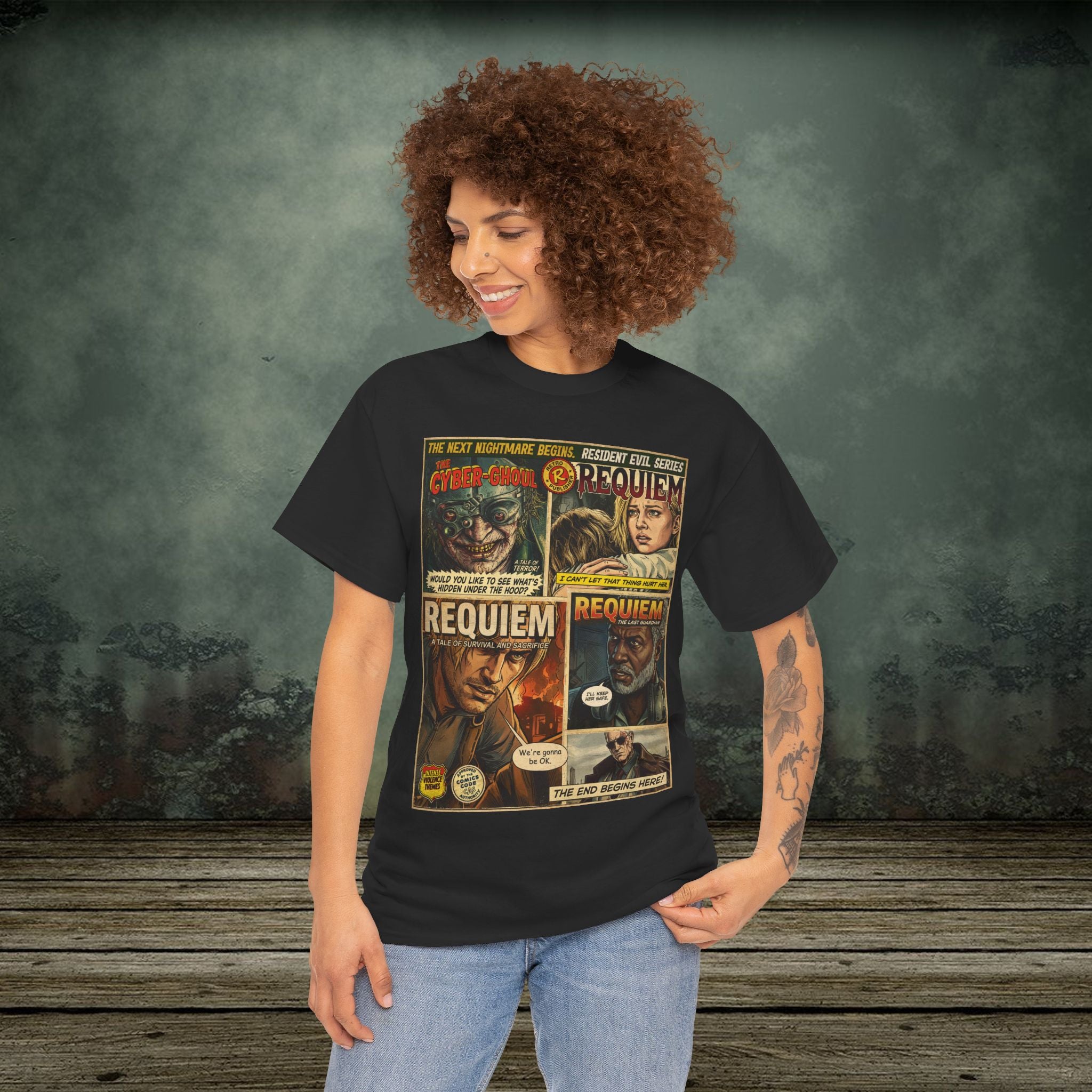 Resident Evil Requiem | Vintage Retro Gaming T-Shirt