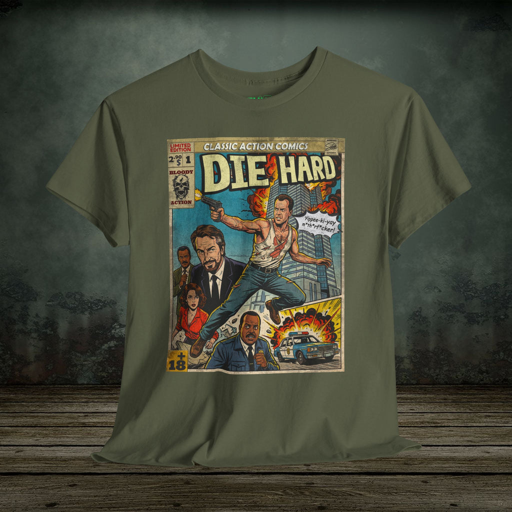 Die Hard Comic Retro Classic Vintage Movie T-Shirt