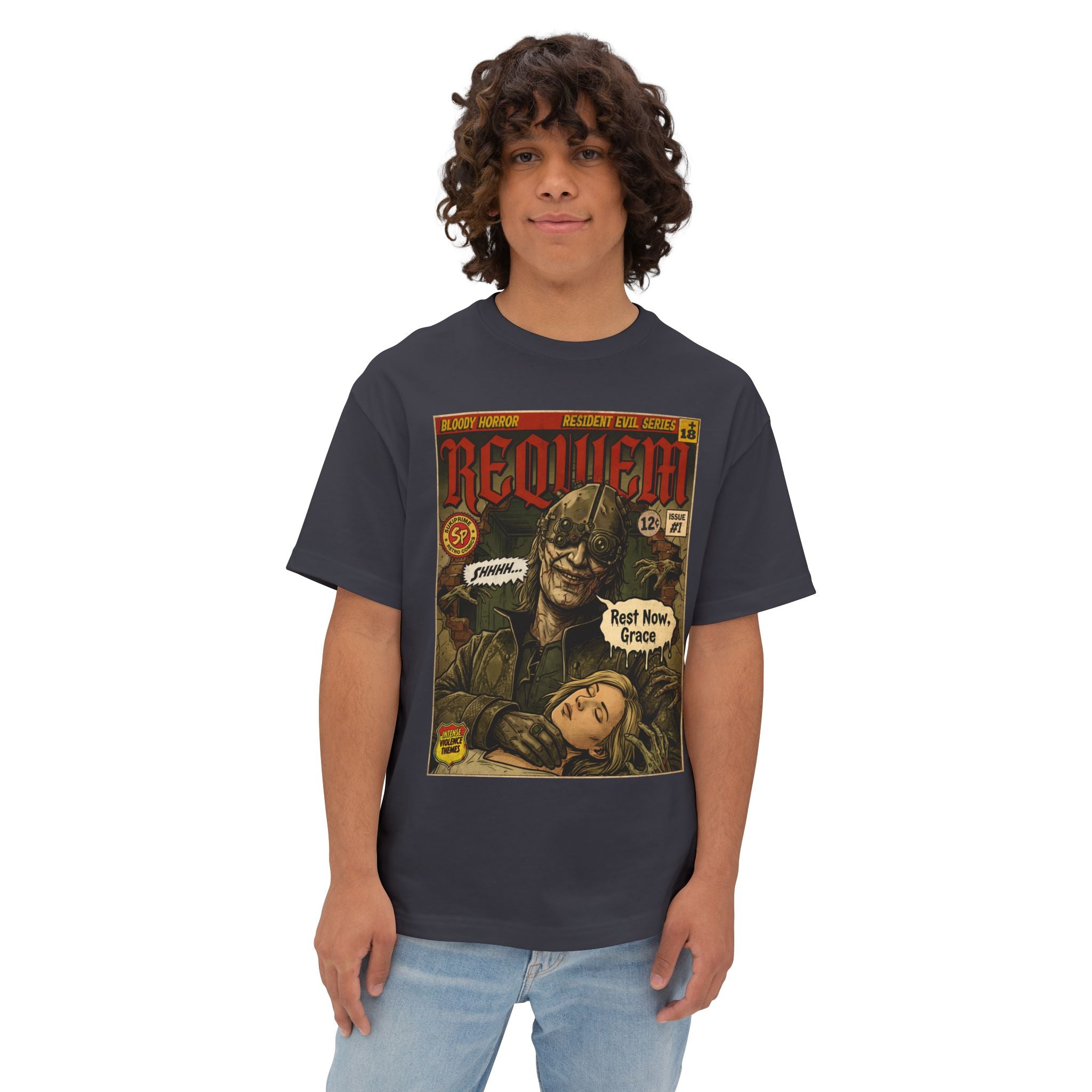 Resident Evil Requiem Comic Cover Oversized T-Shirt