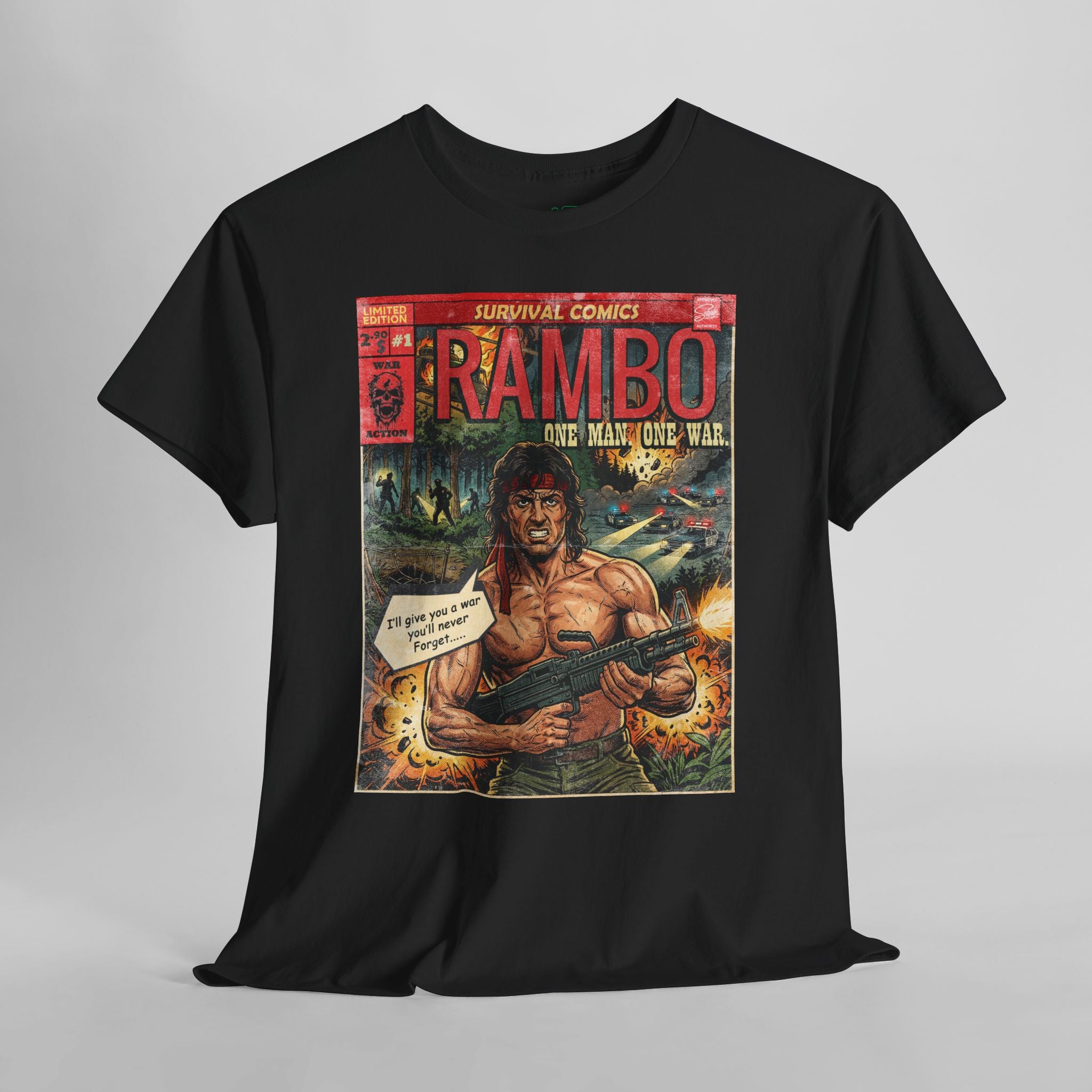 Rambo Vintage Retro Comic Cover T-Shirt