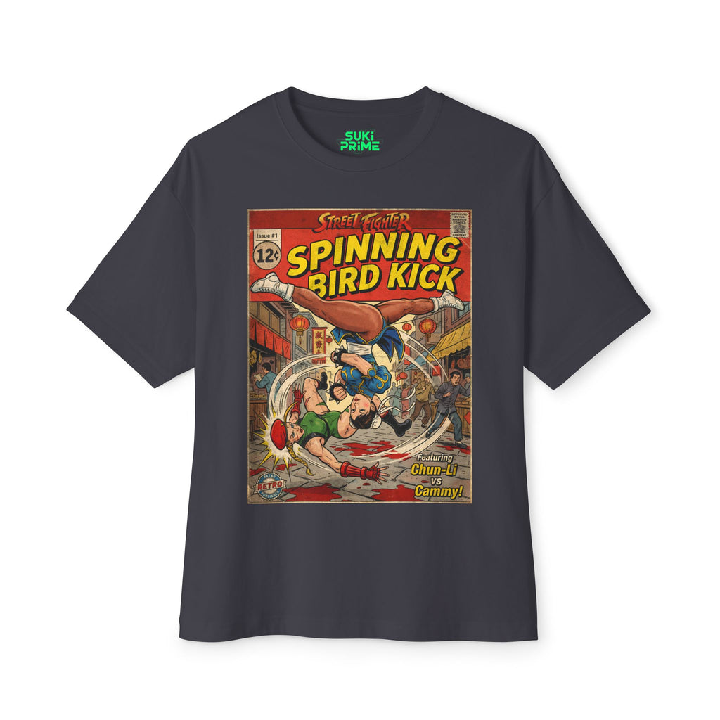 Chun-Li Street Fighter Comic Cover Oversized T-Shirt