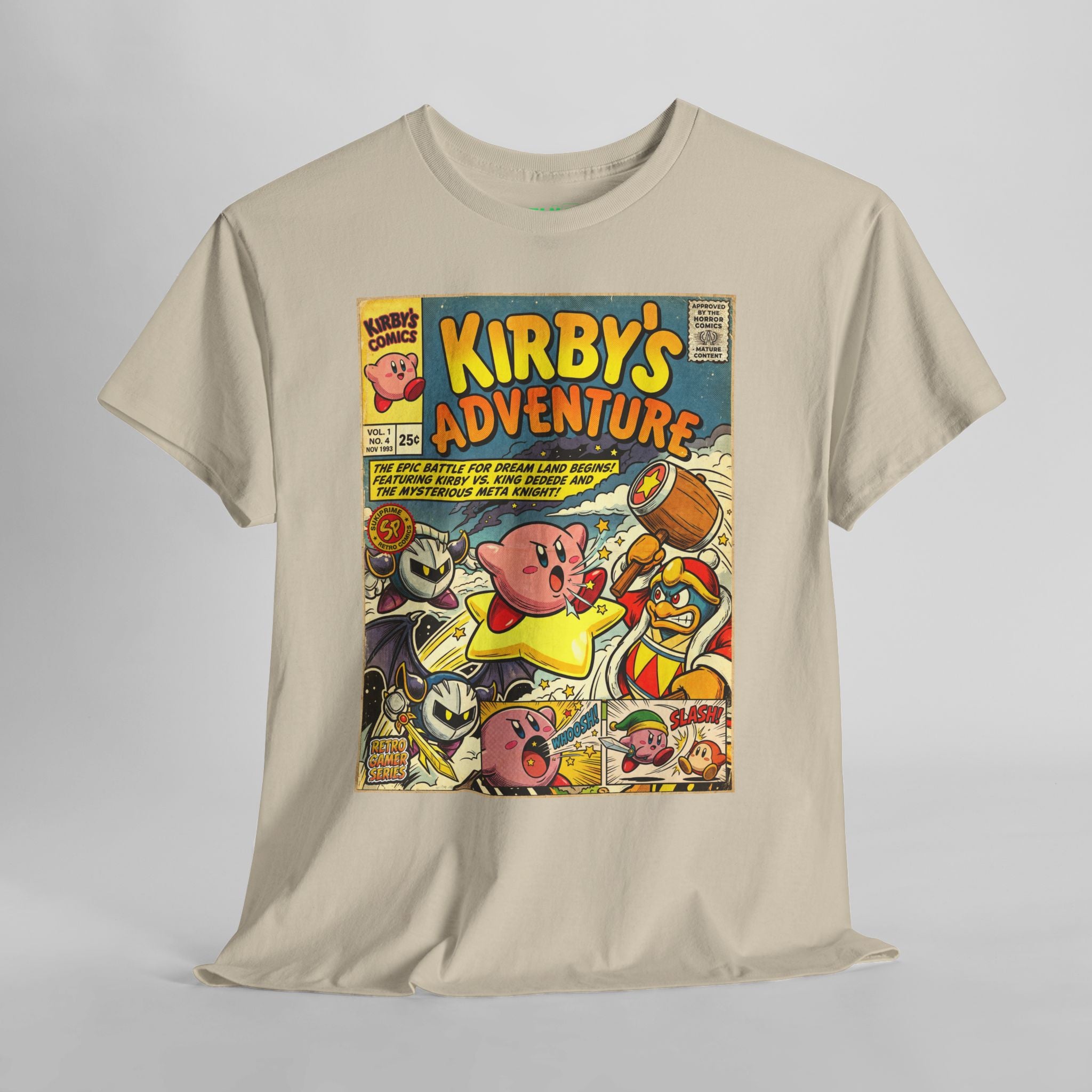 Sand Kirby's Adventure Comic Cover T-Shirt by SukiPrime