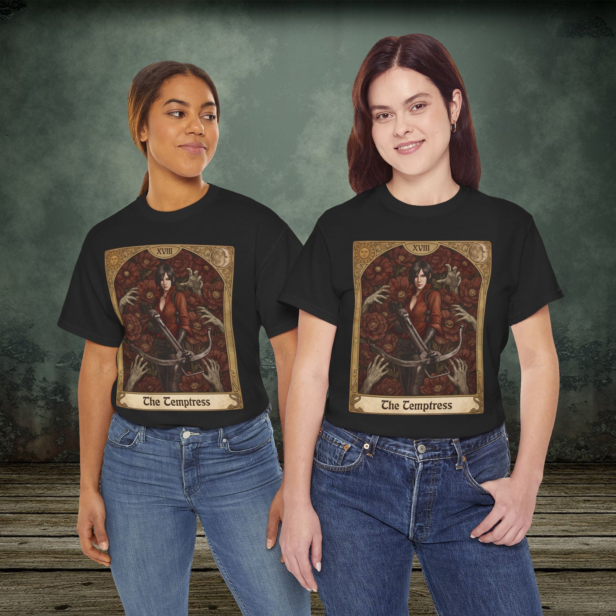 Ada Wong | Resident Evil Tarot Card | Vintage Retro Gaming T-Shirt