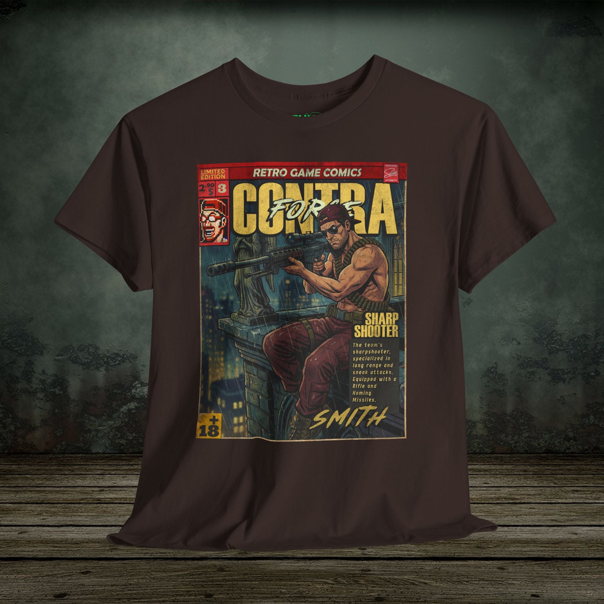 Retro and vintage gaming t-shirts inspired by classic arcade, fighting, survival horror, shooter, and action games. Premium cotton tees at SukiPrime.
