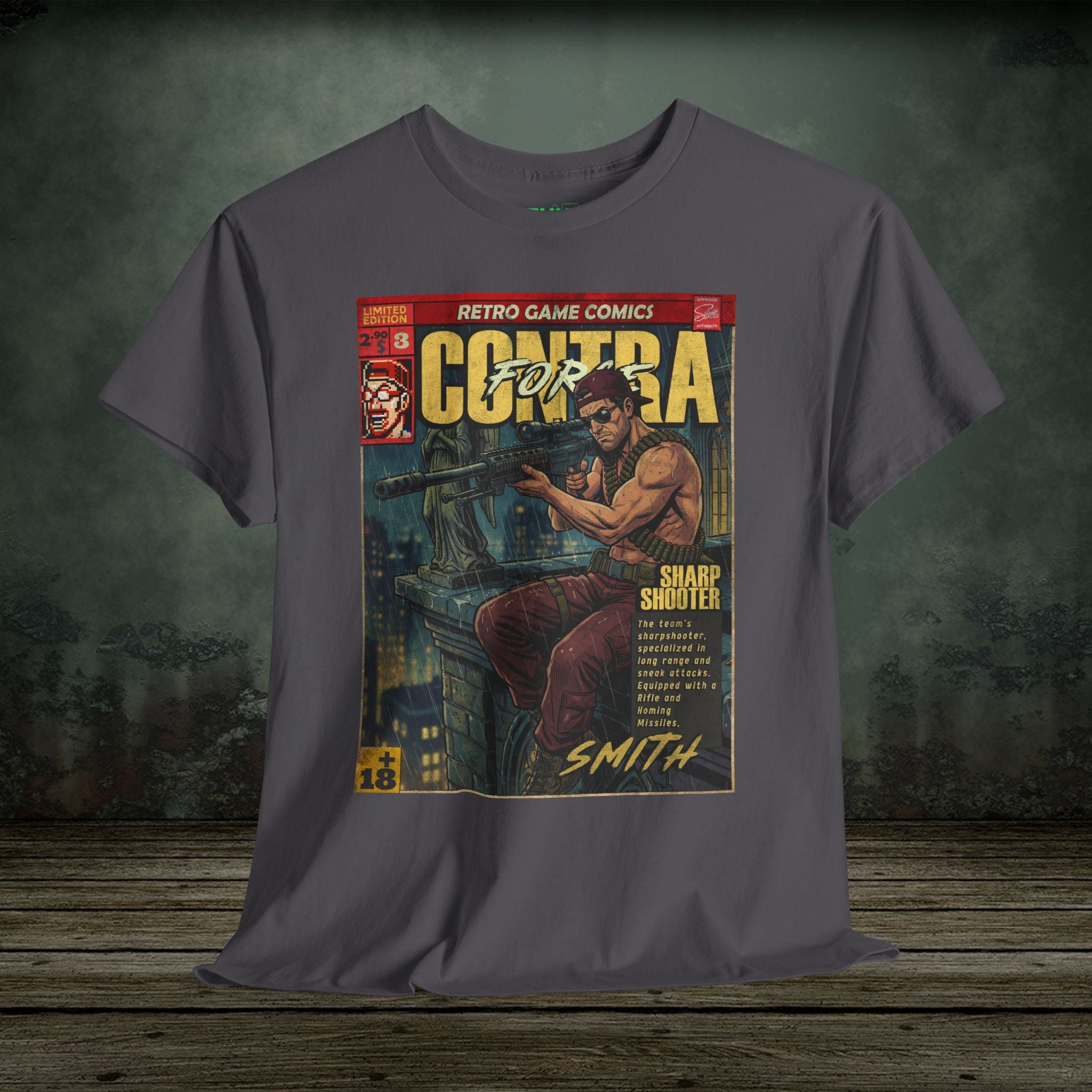 Retro and vintage gaming t-shirts inspired by classic arcade, fighting, survival horror, shooter, and action games. Premium cotton tees at SukiPrime.
