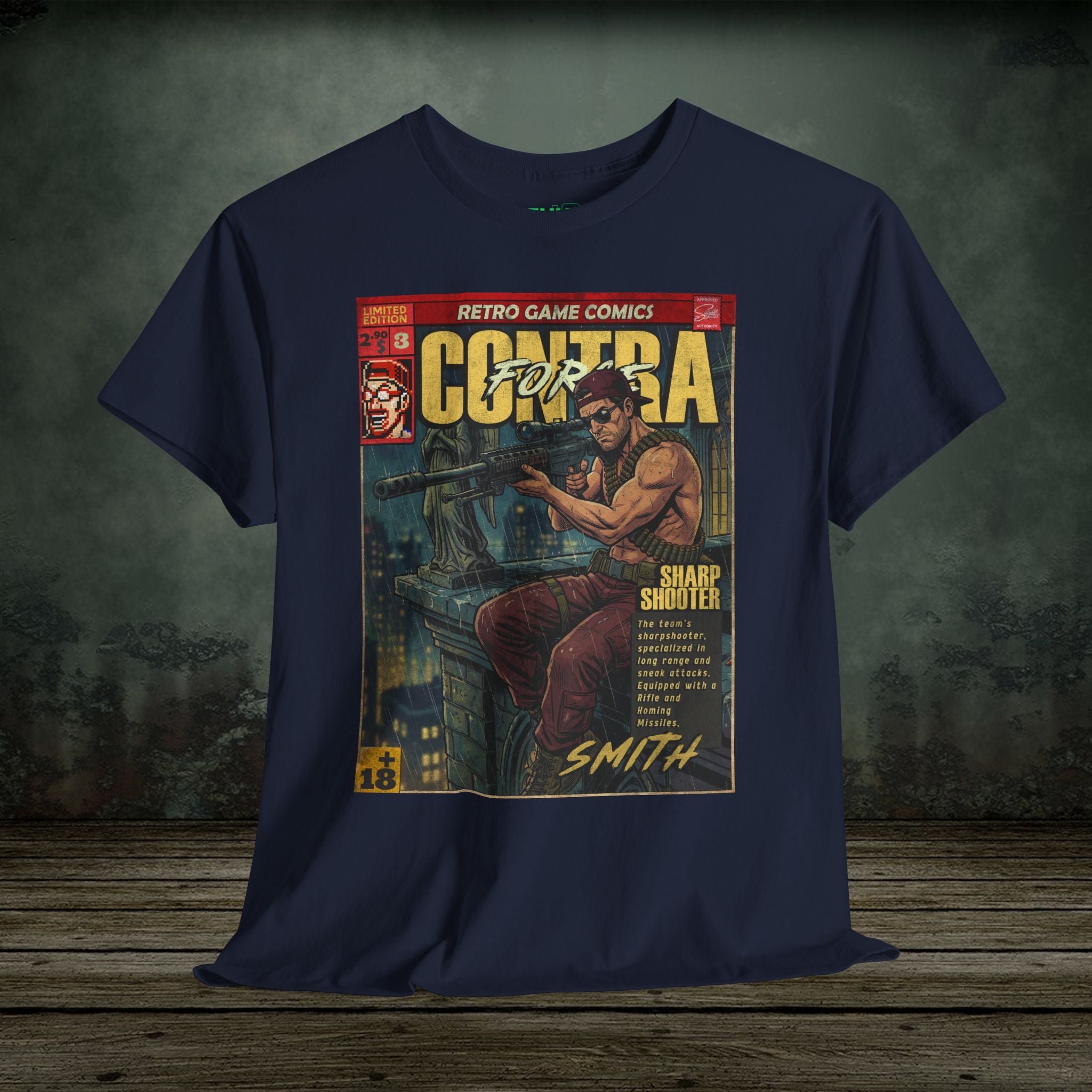 Retro and vintage gaming t-shirts inspired by classic arcade, fighting, survival horror, shooter, and action games. Premium cotton tees at SukiPrime.
