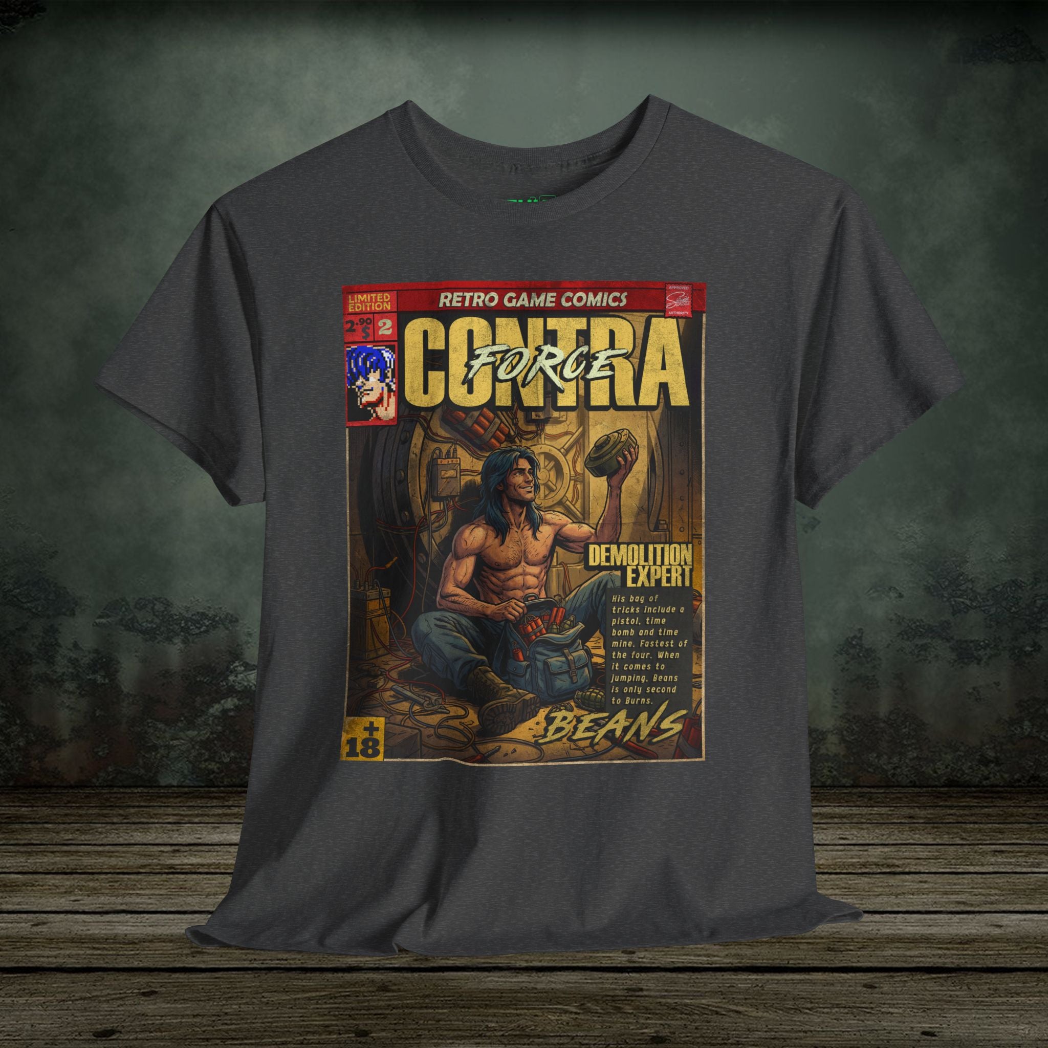 Retro and vintage gaming t-shirts inspired by classic arcade, fighting, survival horror, shooter, and action games. Premium cotton tees at SukiPrime.
