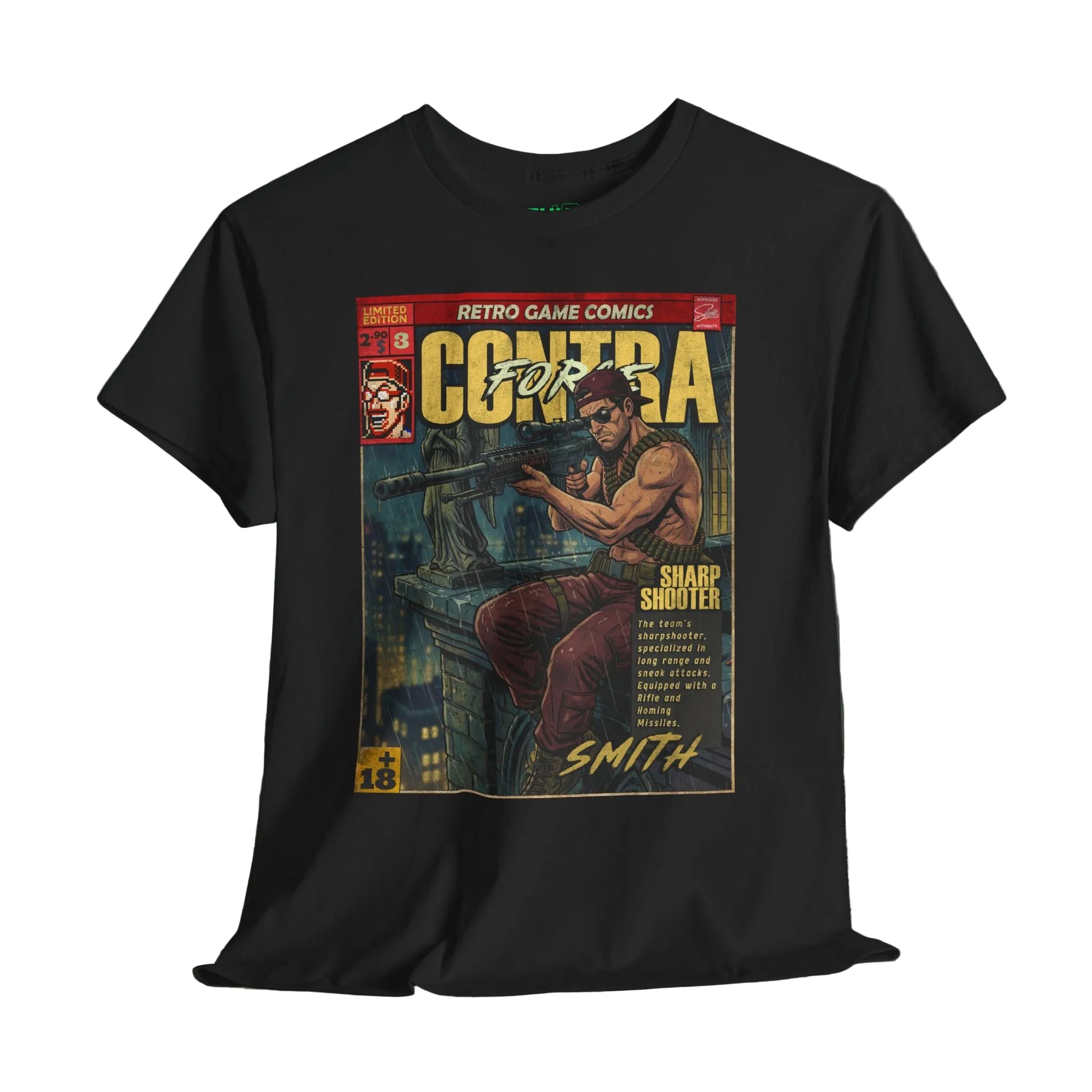 Retro and vintage gaming t-shirts inspired by classic arcade, fighting, survival horror, shooter, and action games. Premium cotton tees at SukiPrime.
