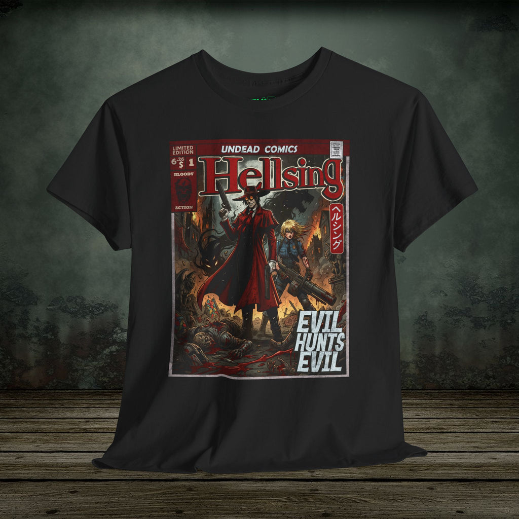 Evil Hunts Evil | Anime Graphic T-Shirt - SukiPrime