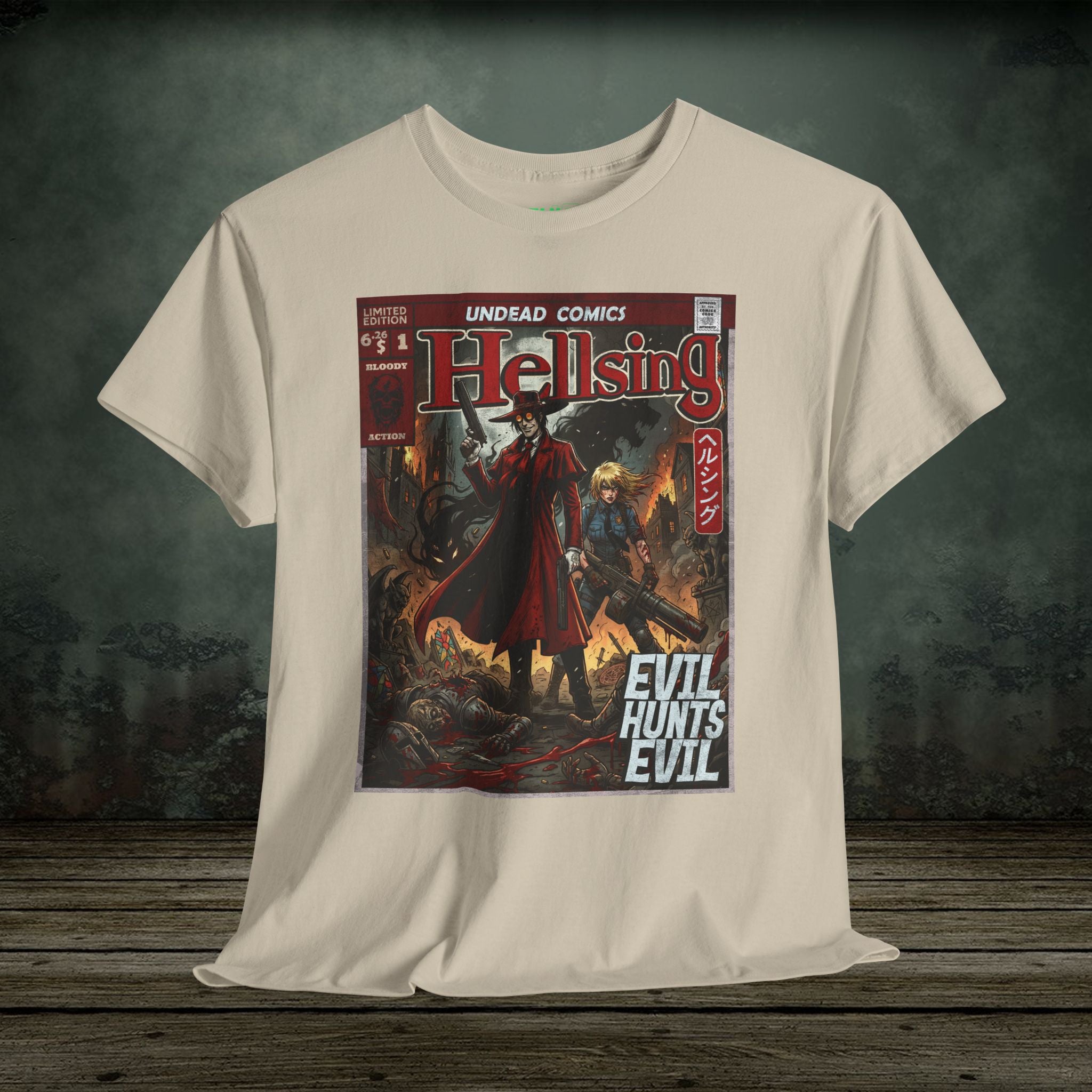 Evil Hunts Evil | Anime Graphic T-Shirt - SukiPrime
