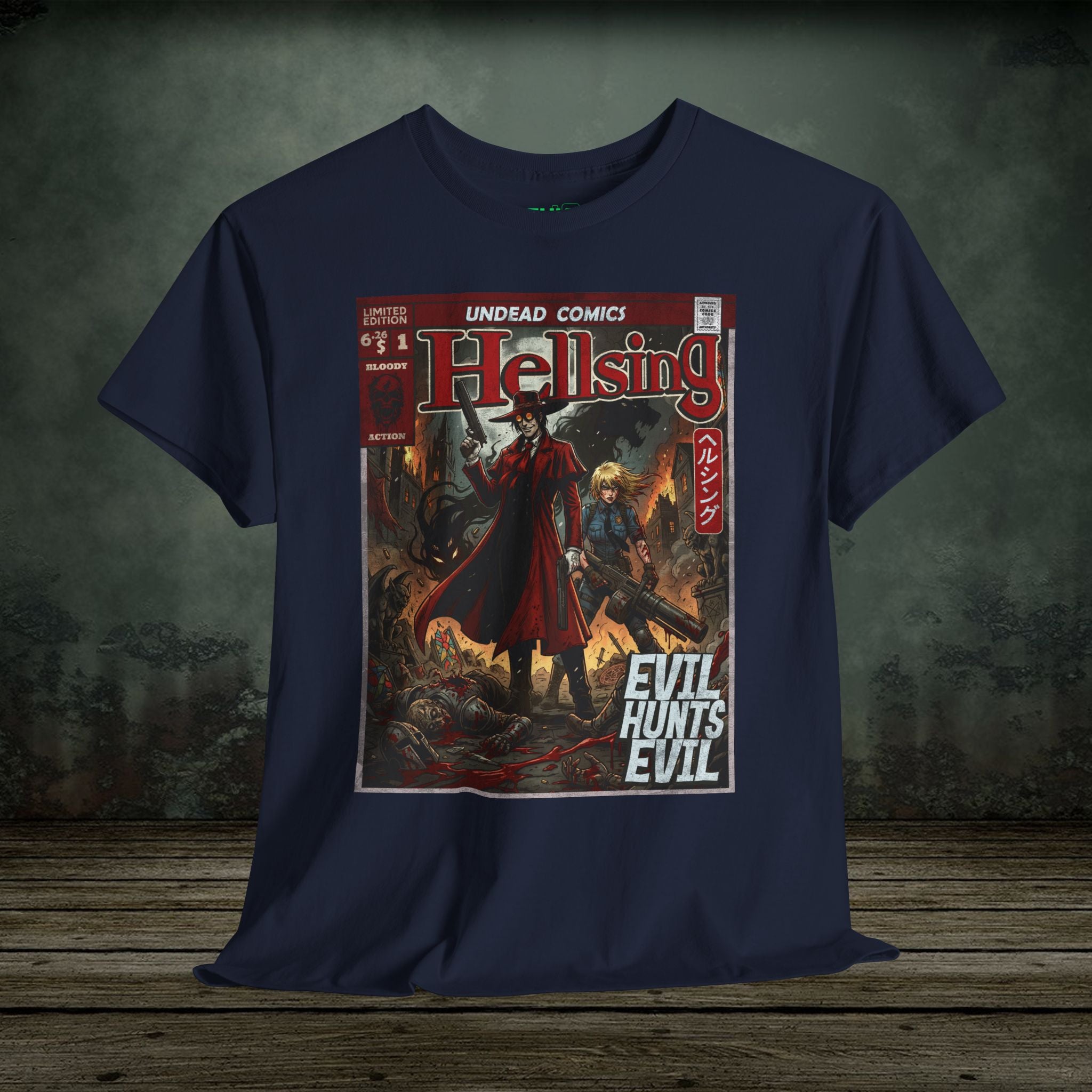 Evil Hunts Evil | Anime Graphic T-Shirt - SukiPrime