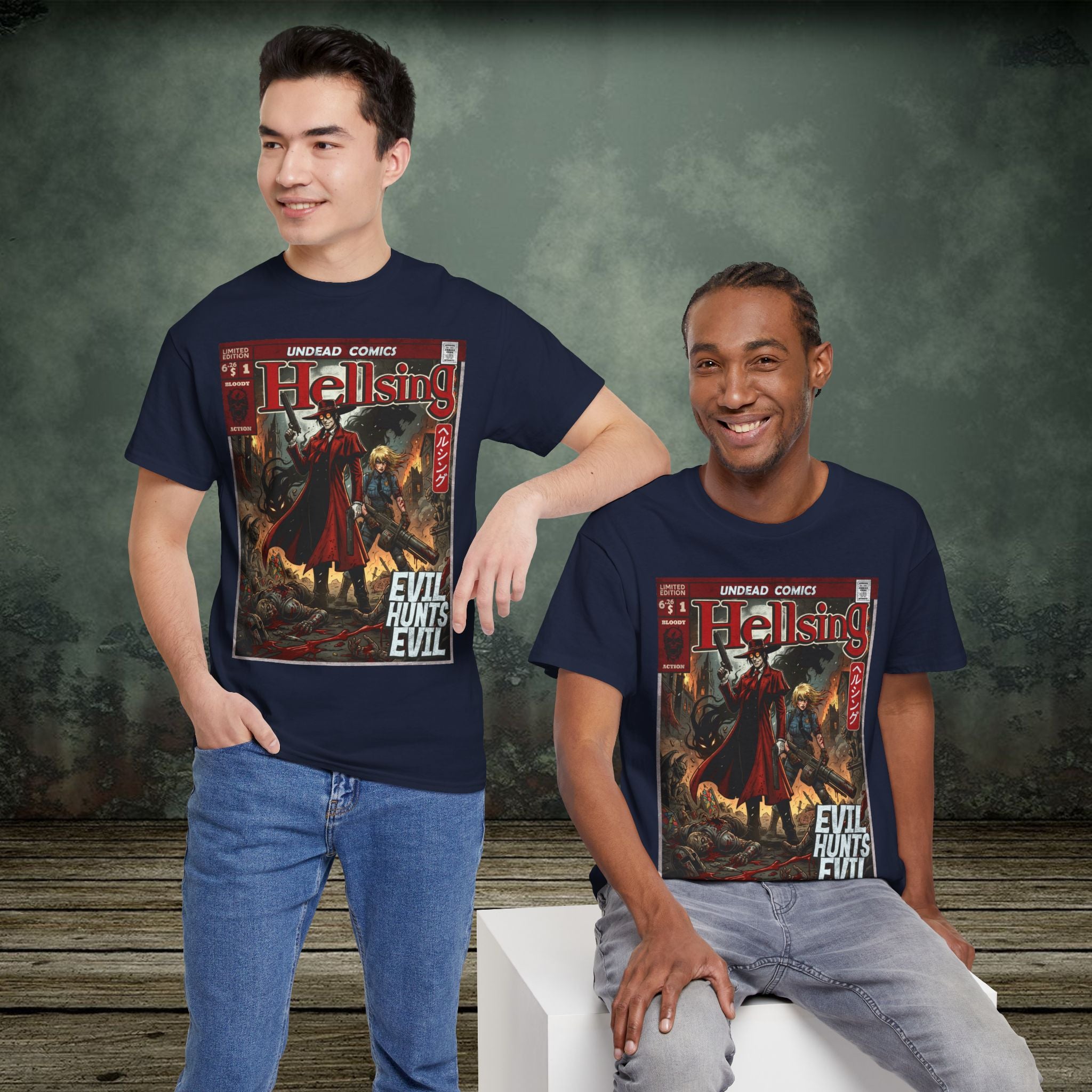 Evil Hunts Evil | Anime Graphic T-Shirt - SukiPrime