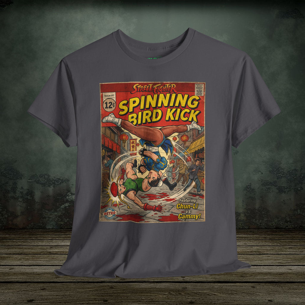 illustrated gaming t-shirt with comic book cover art style design by SukiPrime