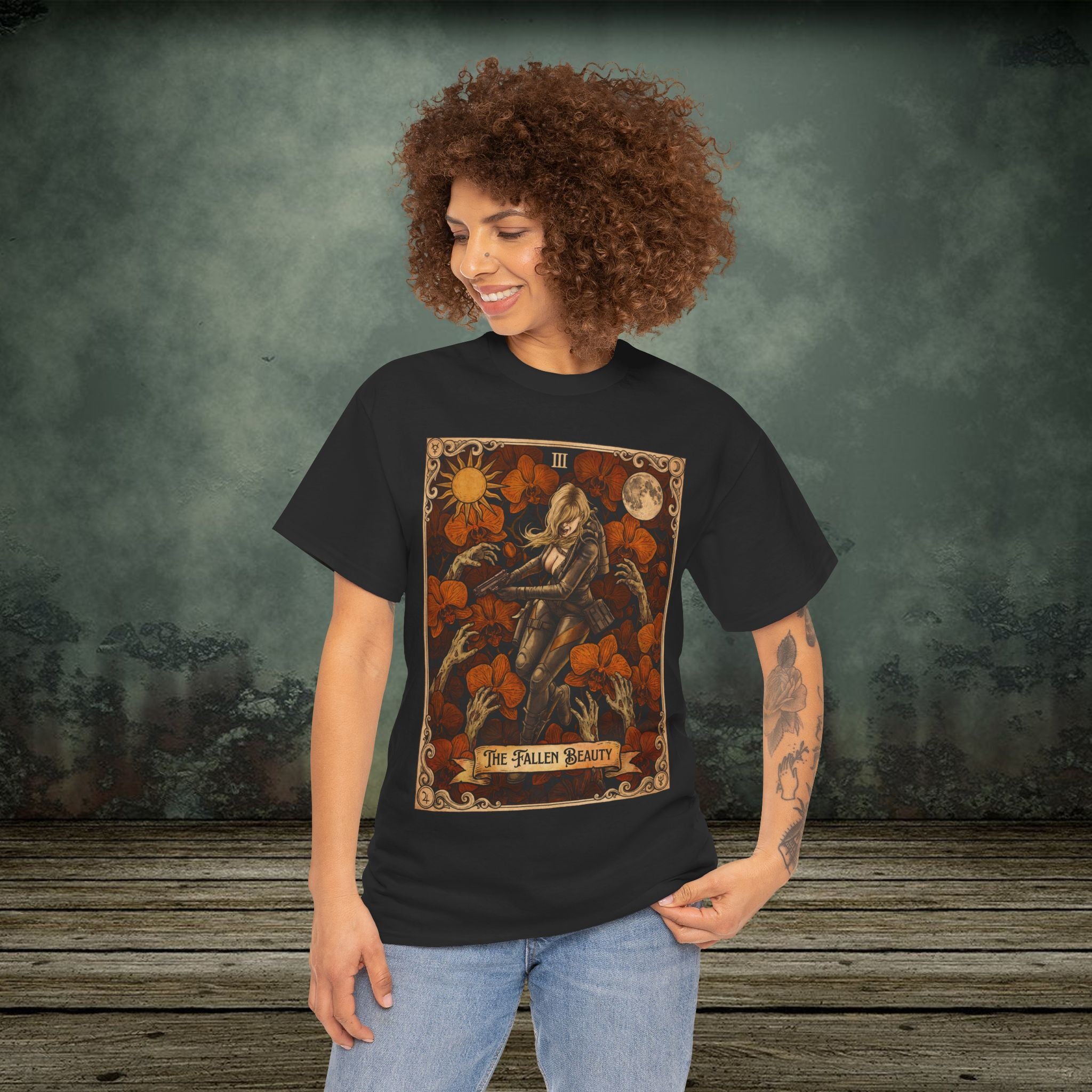 Jessica Sherawat | Resident Evil Tarot Card | Vintage Retro Gaming T-Shirt