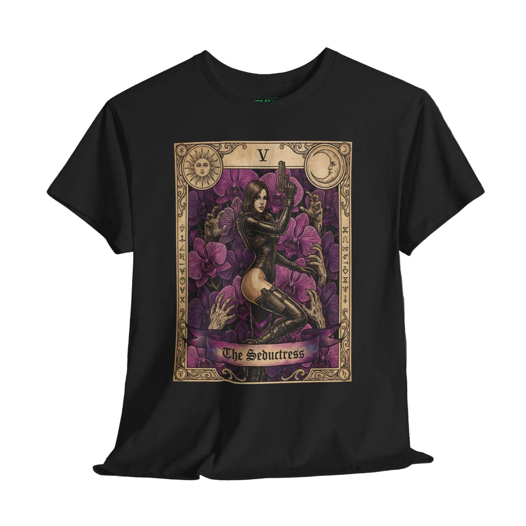 Sukiprime's Resident Evil t-shirt showcases bold graphics inspired by the popular video game series for gamers.