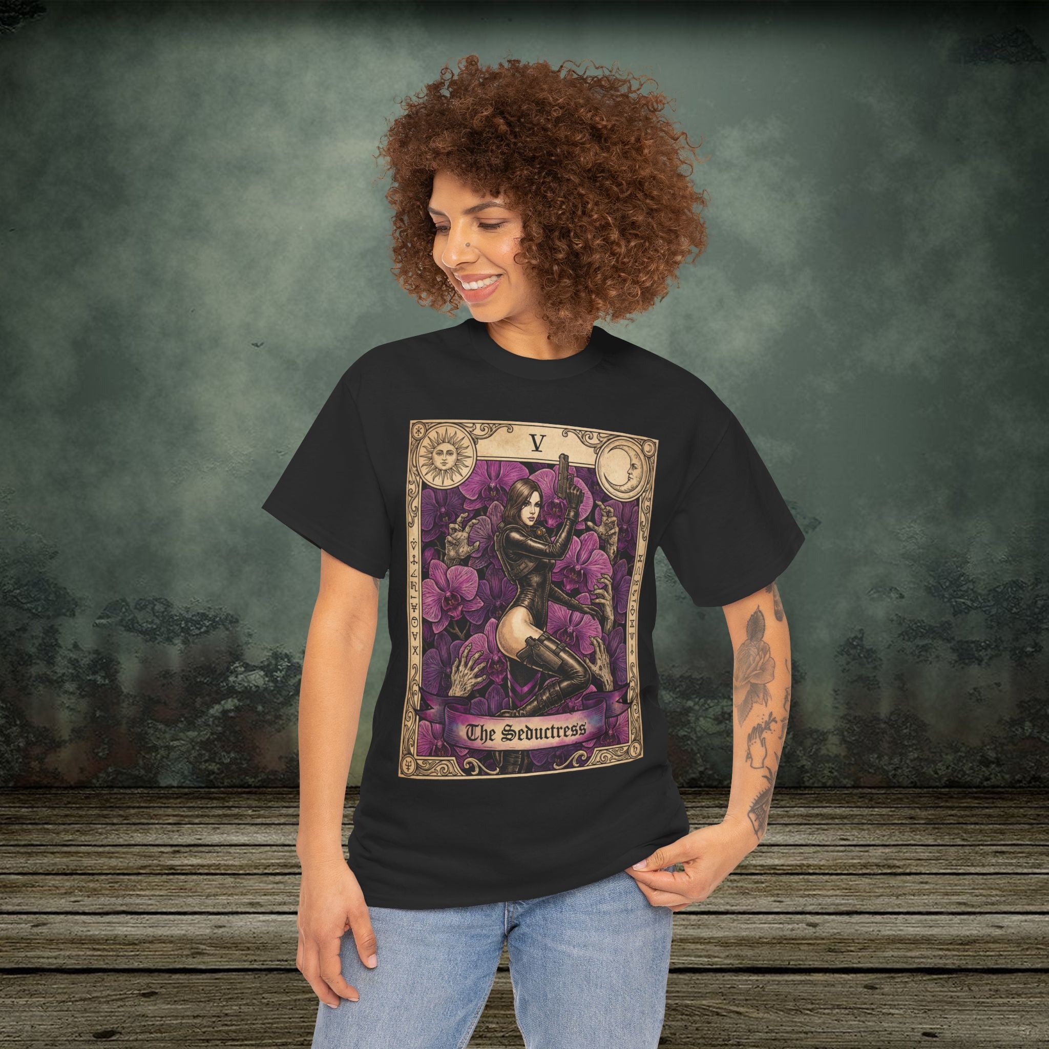 Jessica Sherawat | Resident Evil Tarot Card | Vintage Retro Gaming T-Shirt