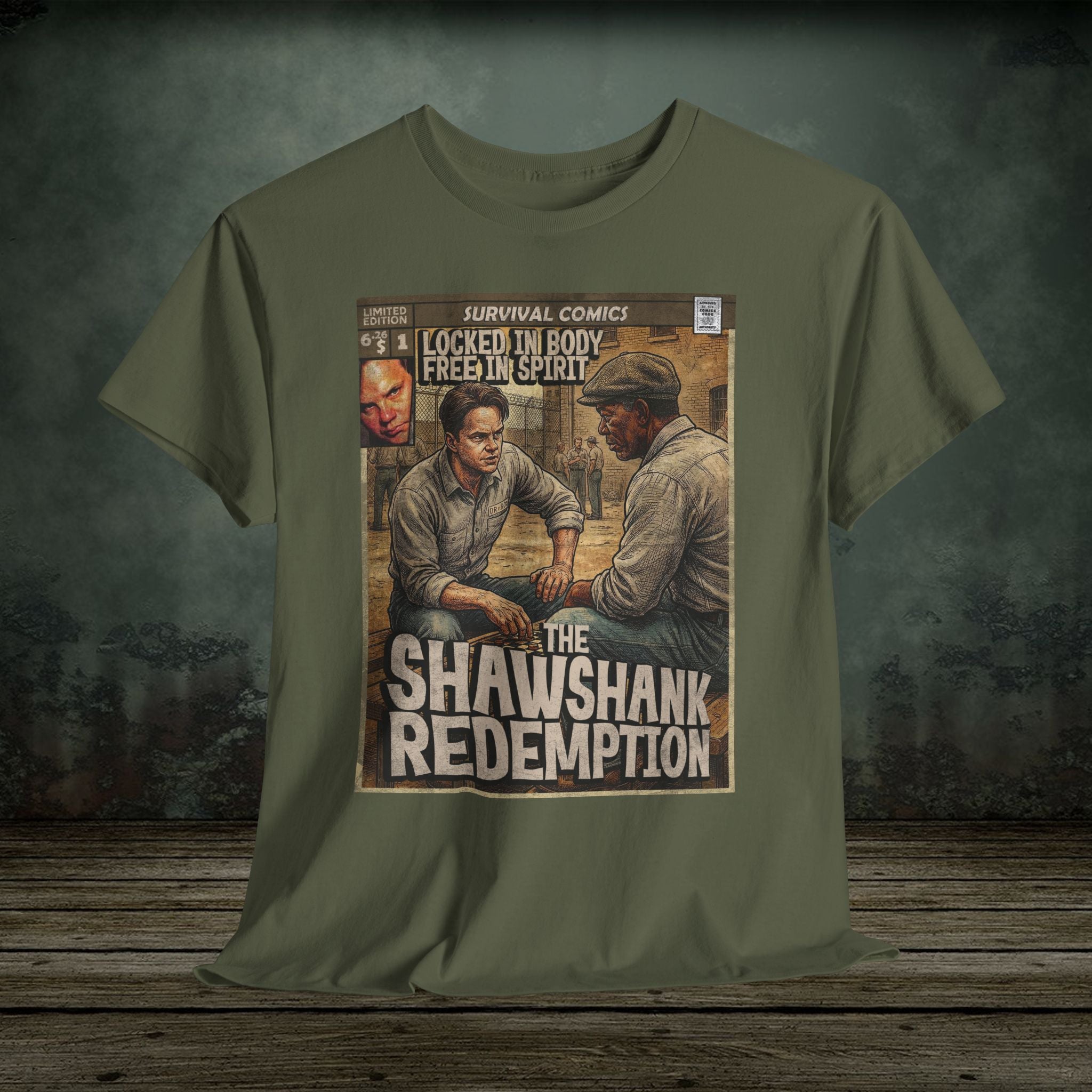 classic movie inspired vintage comic book cover art premium t-shirt
