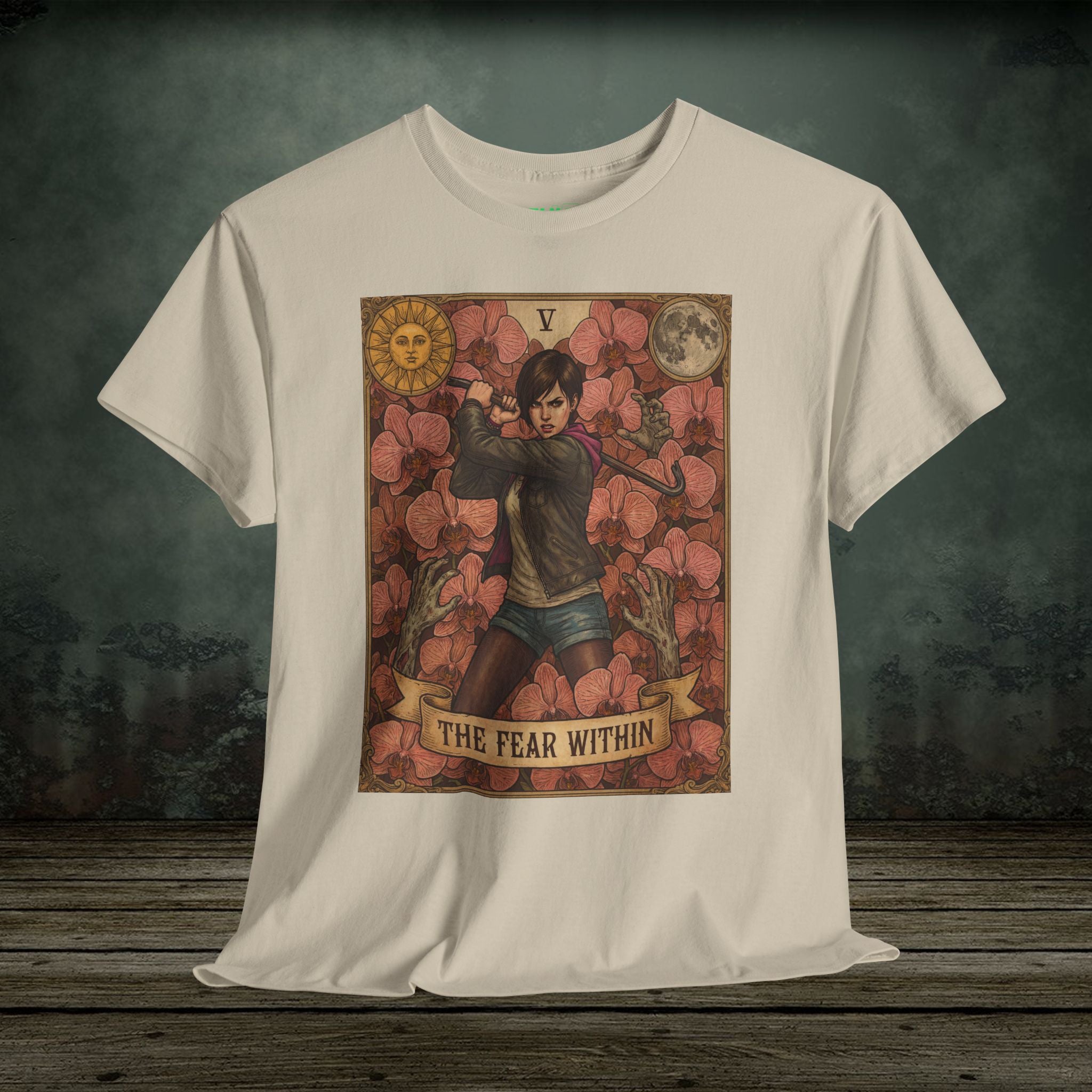 Moira Burton | Resident Evil Tarot Card | Vintage Retro Gaming T-Shirt