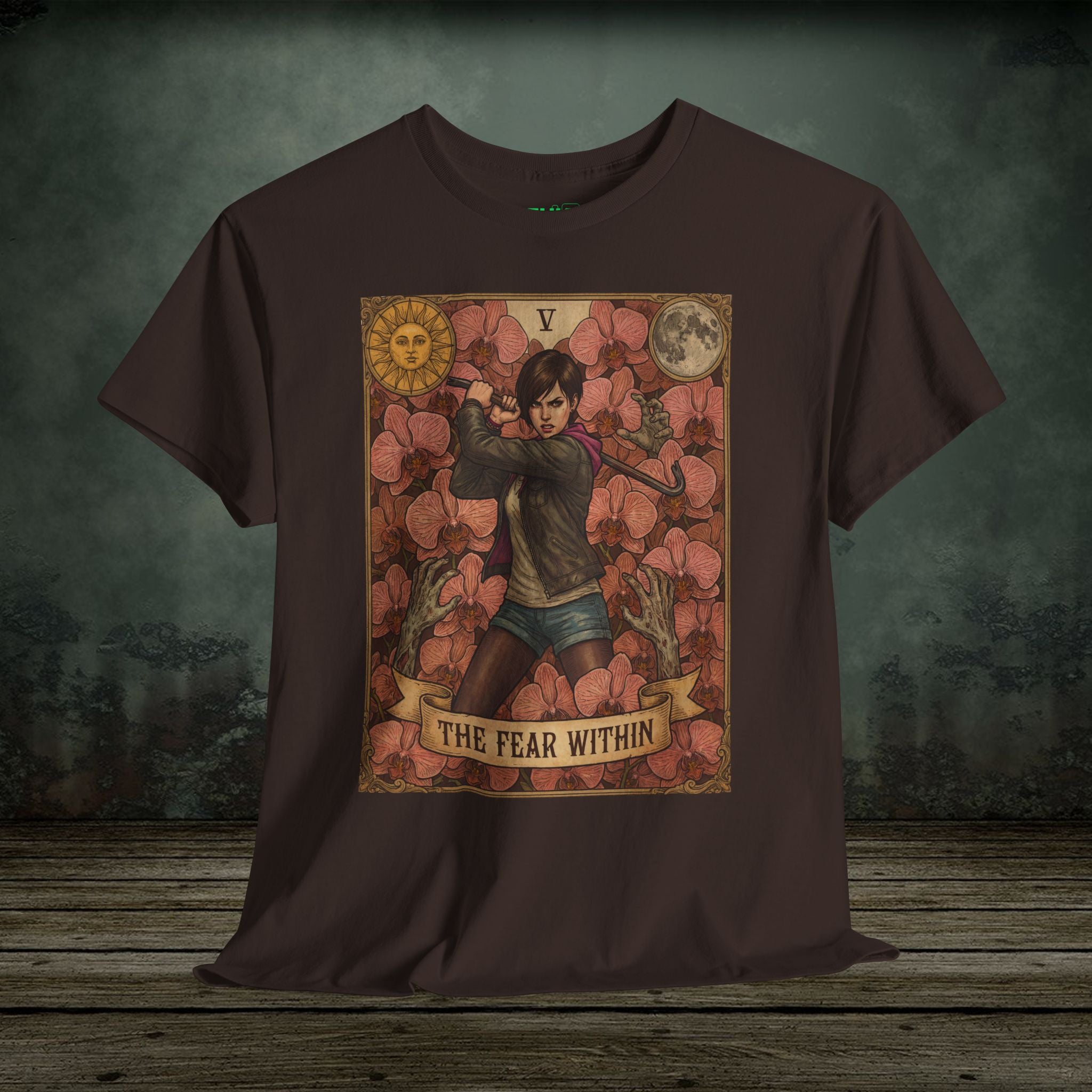 Moira Burton | Resident Evil Tarot Card | Vintage Retro Gaming T-Shirt