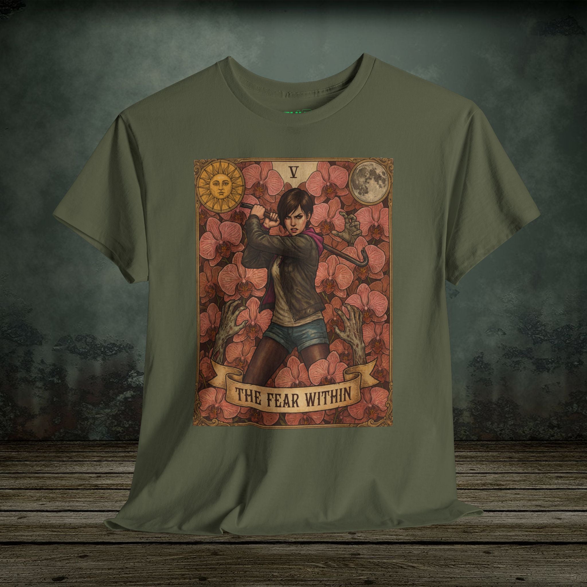 Moira Burton | Resident Evil Tarot Card | Vintage Retro Gaming T-Shirt
