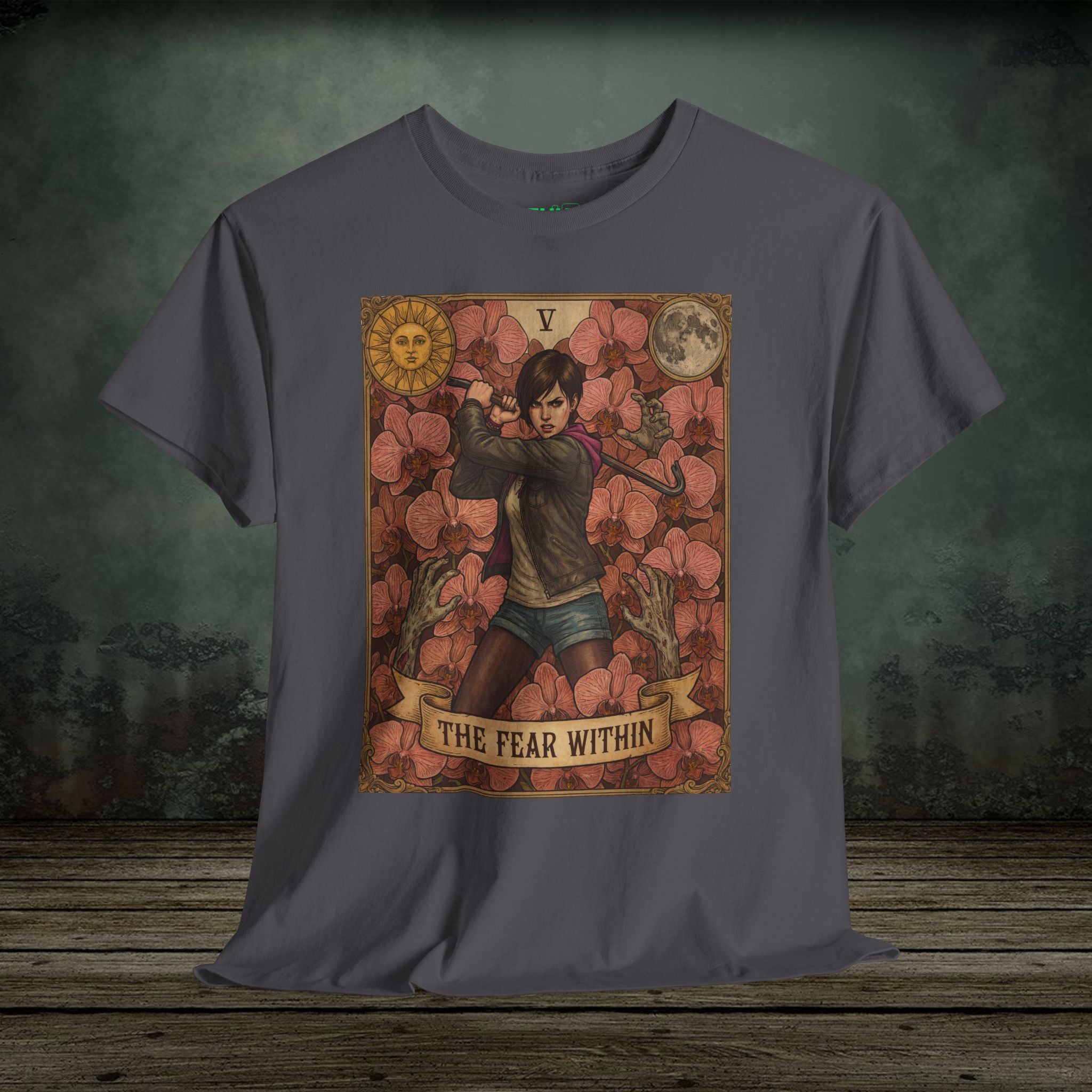 Moira Burton | Resident Evil Tarot Card | Vintage Retro Gaming T-Shirt